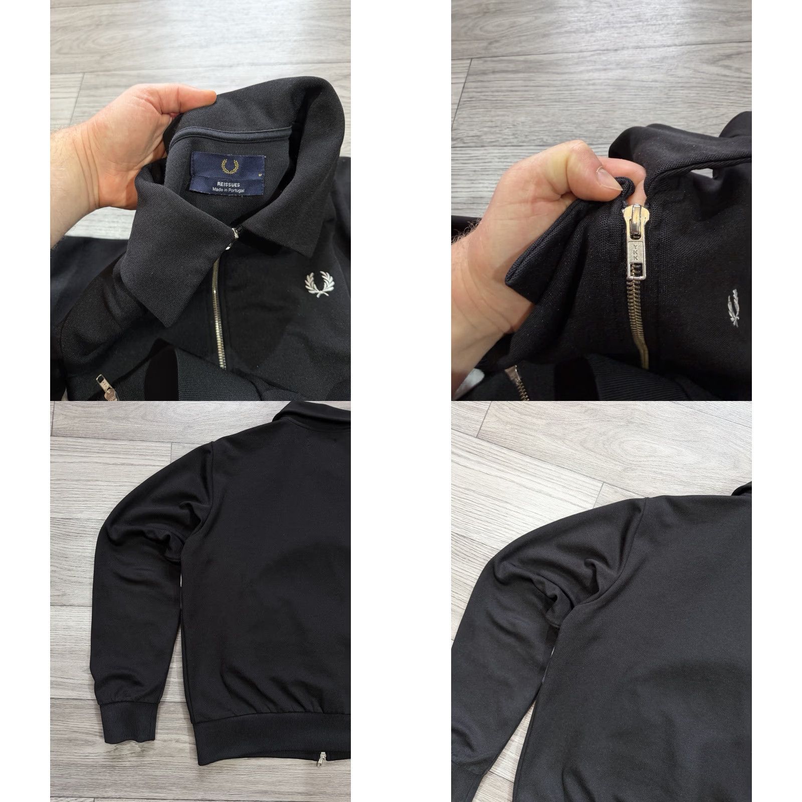 Fred Perry Fred Perry Reissues Towelling Stripe Track Jacket Black M Track Jacket Mens Regular Full Zip 9/10 Size US M / EU 48-50 / 2 - 9 Thumbnail