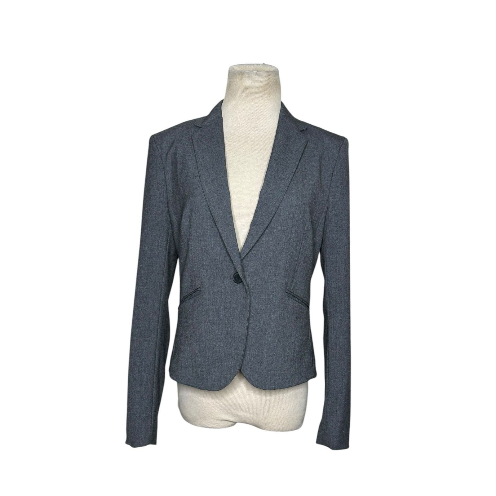 H&M H&M gray single button long sleeves blazer size 8 Size M / US 6-8 / IT 42-44 - 6 Thumbnail