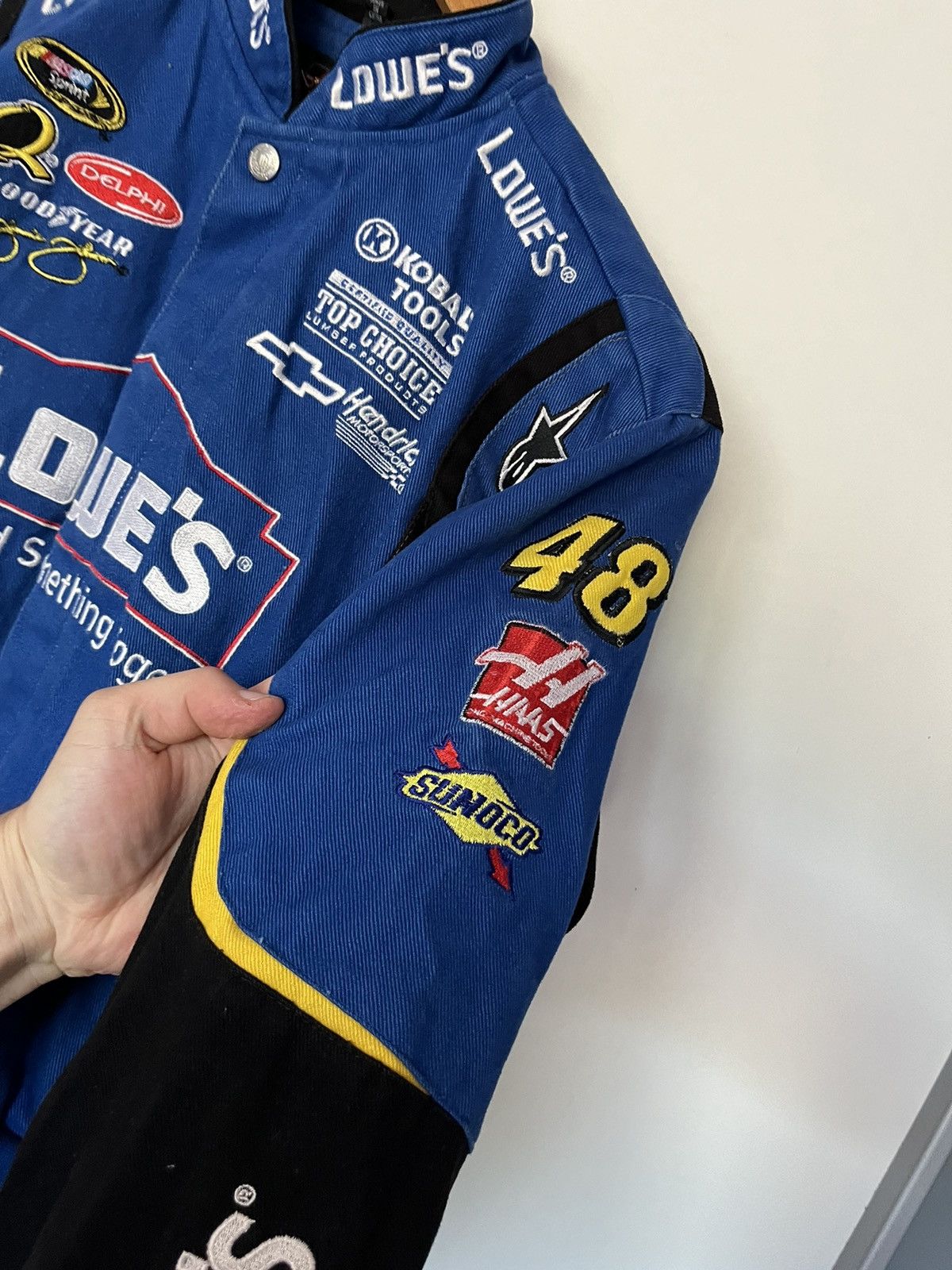 NASCAR Vintage 00’s JH Design Jimmie Johnson Nascar Jacket Racing Size XS / US 0-2 / IT 36-38 - 5 Thumbnail