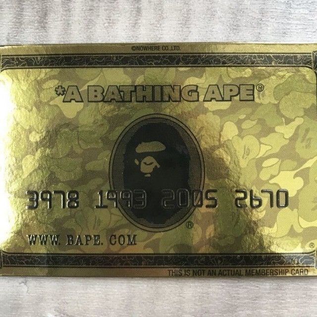 Bape BAPE CAMO Gold Member Exclusive Gold Card Magnet APE NIGO Size ONE SIZE - 2 Thumbnail