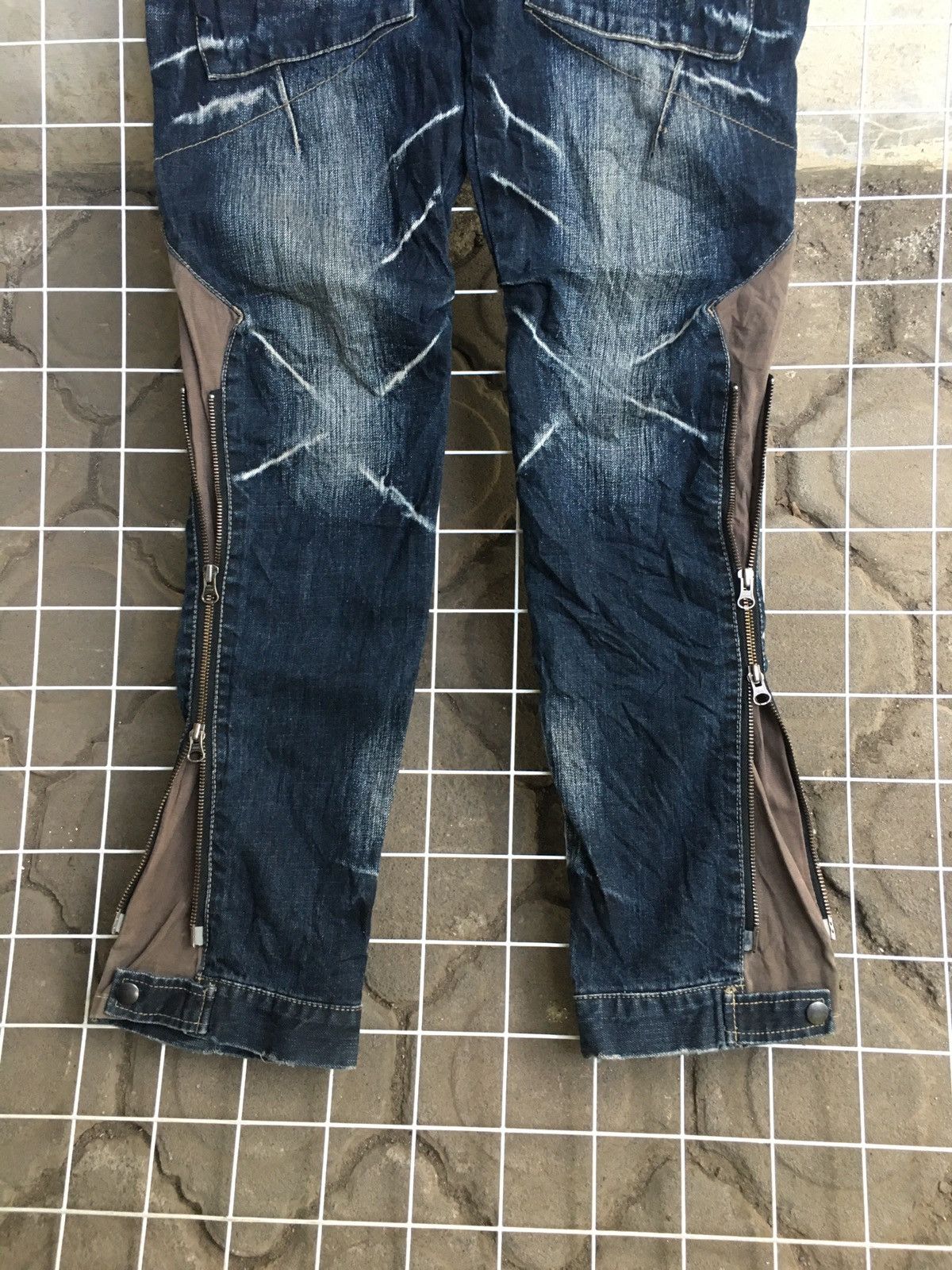PPFM PPFM Biker Multi Zip Denim Pants Size US 32 / EU 48 - 3 Thumbnail