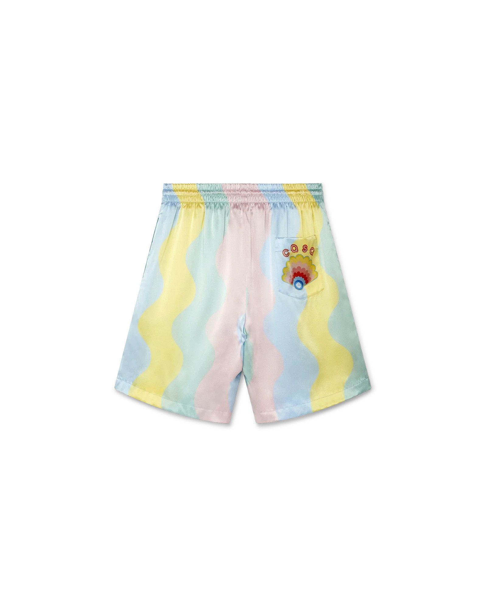 Casablanca o1mle0325 Printed Silk Mini Shorts Ping Pong in Multicolor Size 26" / US 2 / IT 38 - 2 Thumbnail