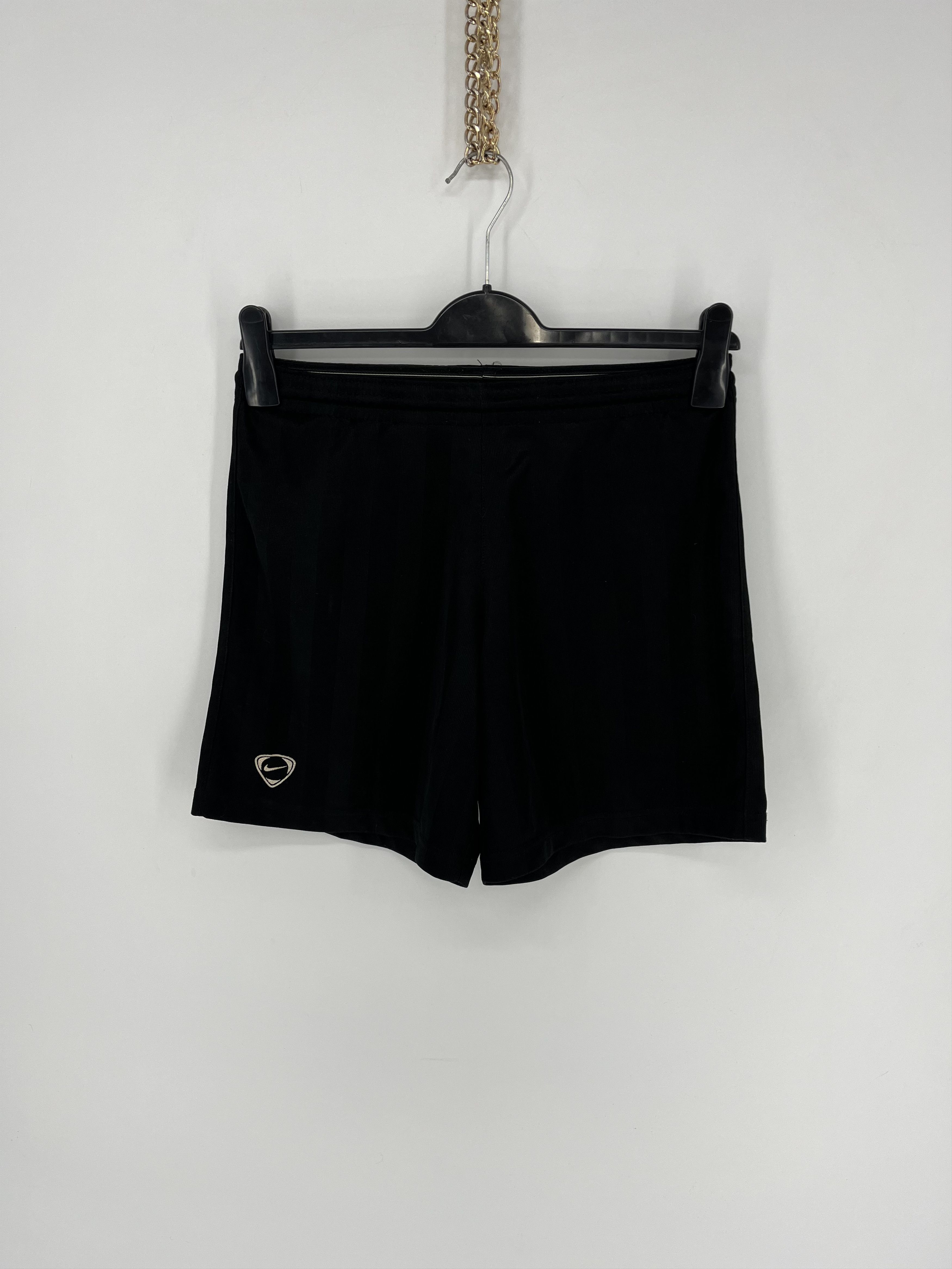 Nike × Vintage 90s Vintage Nike Black Nylon Mini Swoosh Shorts Travis Style Size US 30 / EU 46 - 1 Thumbnail