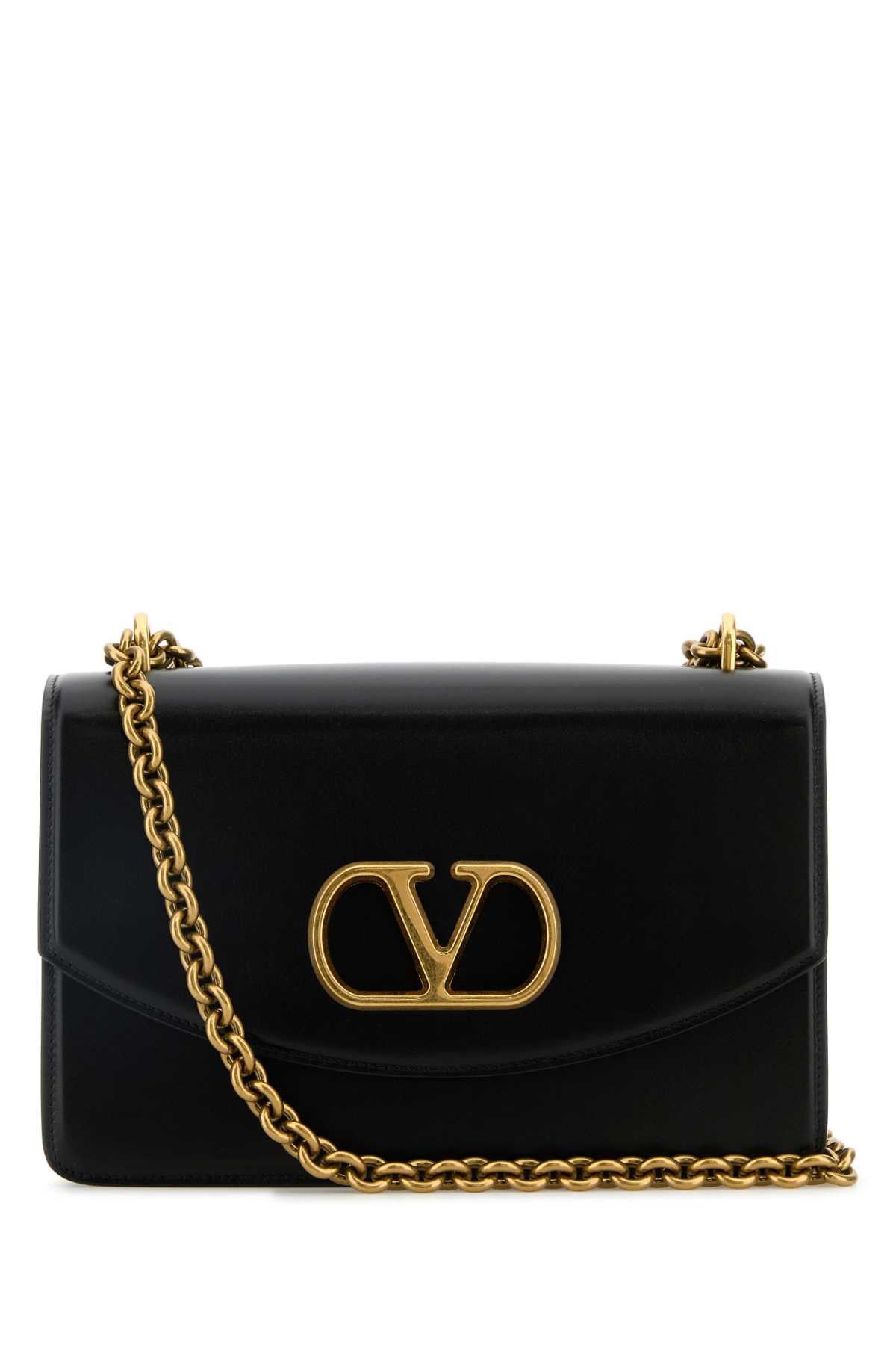 Valentino Black Leather Vain Shoulder Bag Size ONE SIZE - 1 Thumbnail