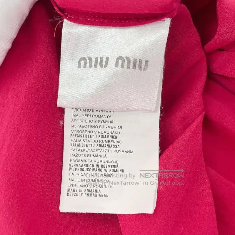 Miu Miu Miu Miu Pink Silk Short Sleeve Dress . Size M / US 6-8 / IT 42-44 - 7 Thumbnail