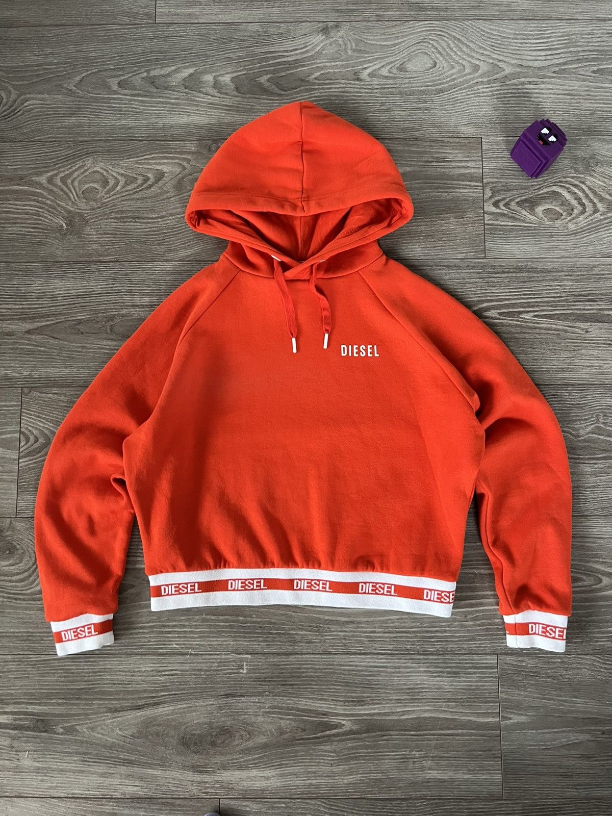 Diesel Diesel Orange Mongram Crop Top Women’s Streetwear Hoodie Size S / US 4 / IT 40 - 9 Thumbnail