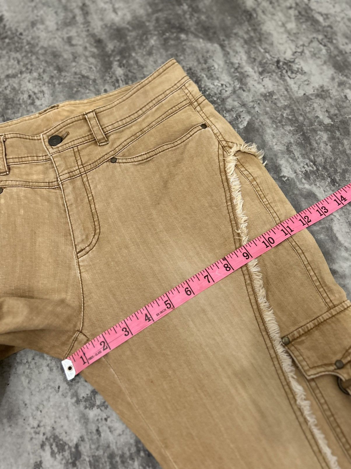 Hysteric Glamour × Japanese Brand × Vintage Vintage Clermont Cargo Spiral Flare Pants Size US 30 / EU 46 - 15 Thumbnail