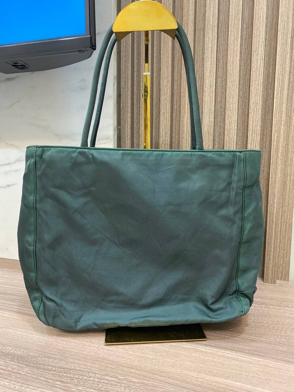 Prada Prada Tessuto Nylon Green Shoulder Bag Size ONE SIZE - 2 Thumbnail