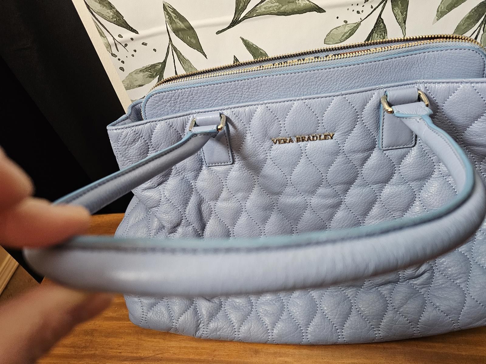 Other Vera Bradley Purse Blue Womens Large Leather Quilted Size ONE SIZE - 6 Thumbnail