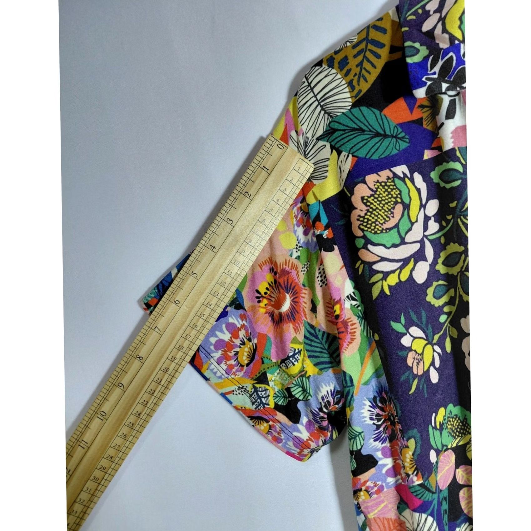 Johnny Was Johnny Was Floral Print Top Blouse Short Sleeve Collared Women L Multicolor NWT Size L / US 10 / IT 46 - 6 Thumbnail