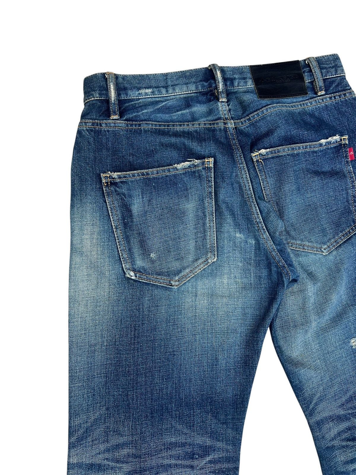 Backbone Vintage BackBone Distress Mud Denim Bootcut Selvedge Jeans Size US 31 - 16 Thumbnail
