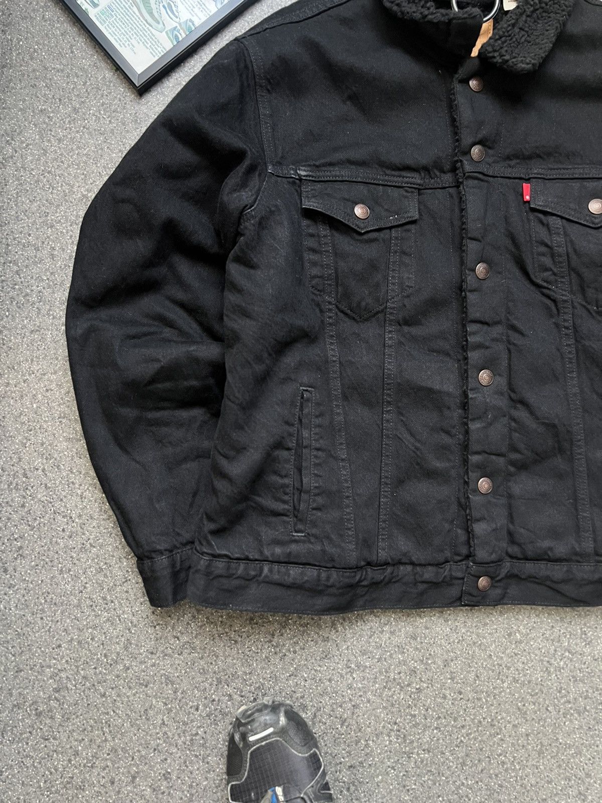 Levi's Levi's Large Men's Denim Sherpa Lined Trucker Jean Jacket Size US L / EU 52-54 / 3 - 4 Thumbnail