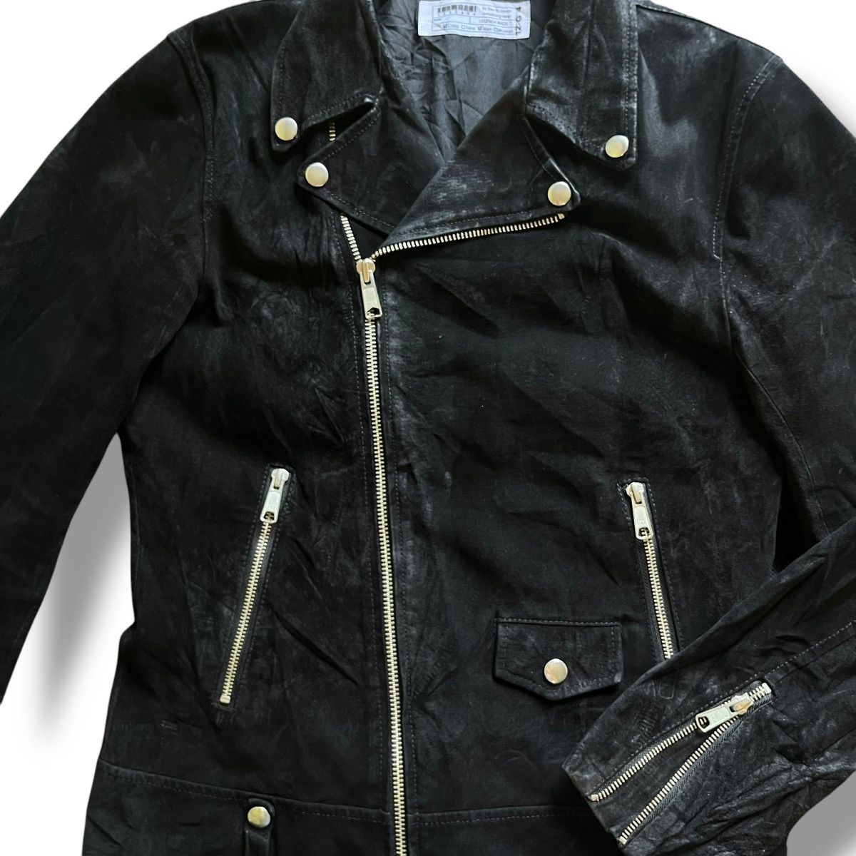 If Six Was Nine VINTAGE LEGENDA SUEDE DOUBLE COLLAR PUNK JACKET Size US S / EU 44-46 / 1 - 3 Thumbnail
