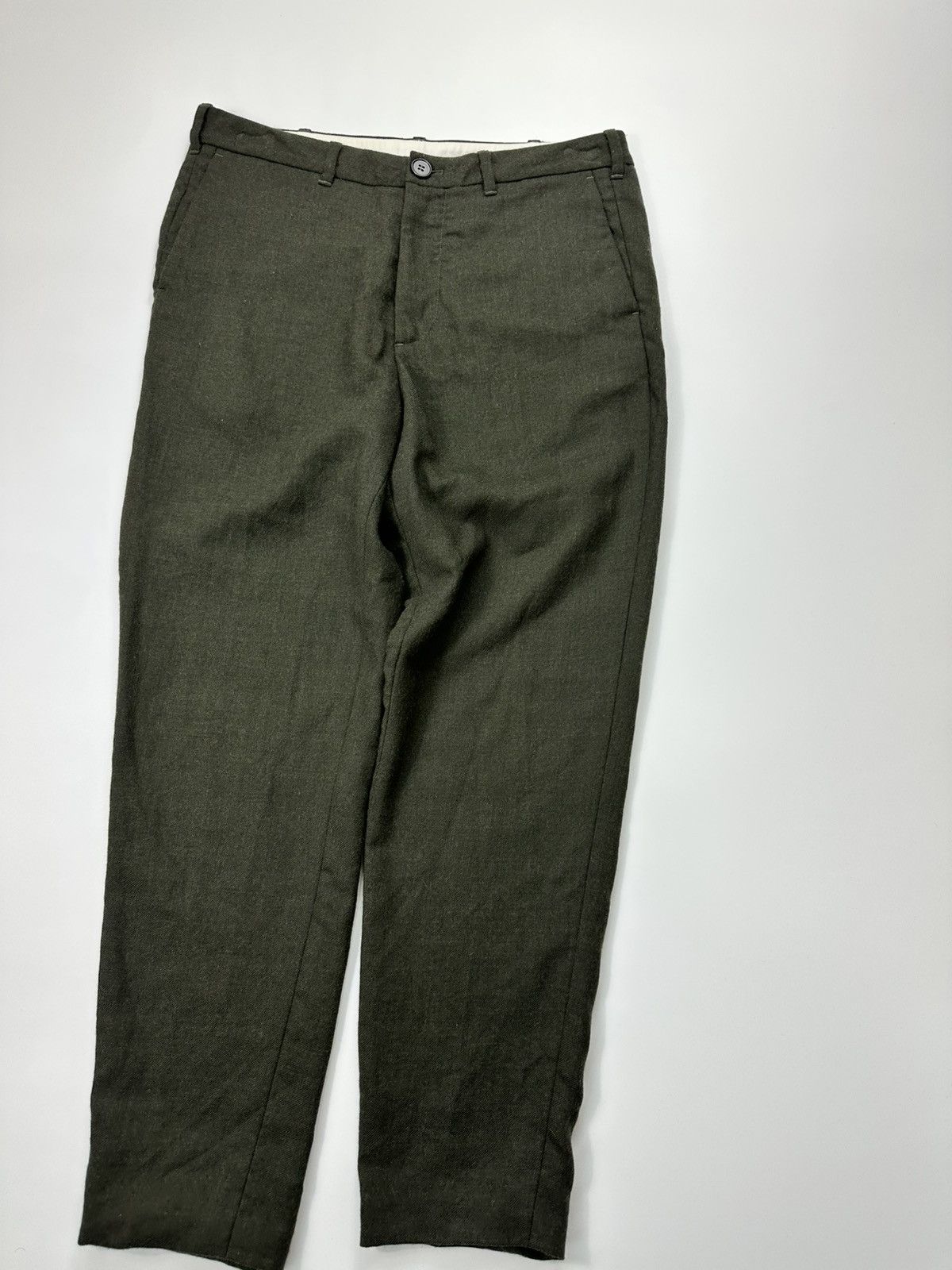 Arket Arket Wool Classic Pants 48 EU Size Green Size US 32 / EU 48 - 4 Thumbnail