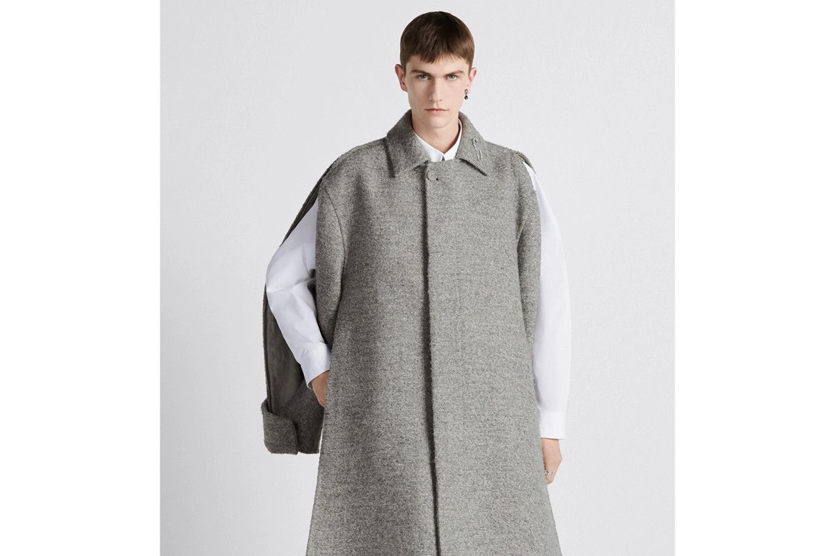 Dior o1w1db11024 Virgin Wool Coat in Grey Size US XXL / EU 58 / 5 - 10 Thumbnail