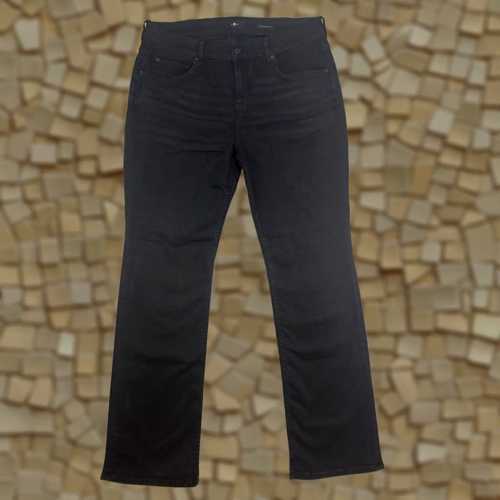 7 For All Mankind 7 for All Mankind Jeans Bootcut Men 38 Black Denim Stretch 5-Pocket Inseam 35 Regular Top Bootcut Logo Zipper Button Cotton Blend Casual N/A Size US 38 / EU 54 - 1 Thumbnail