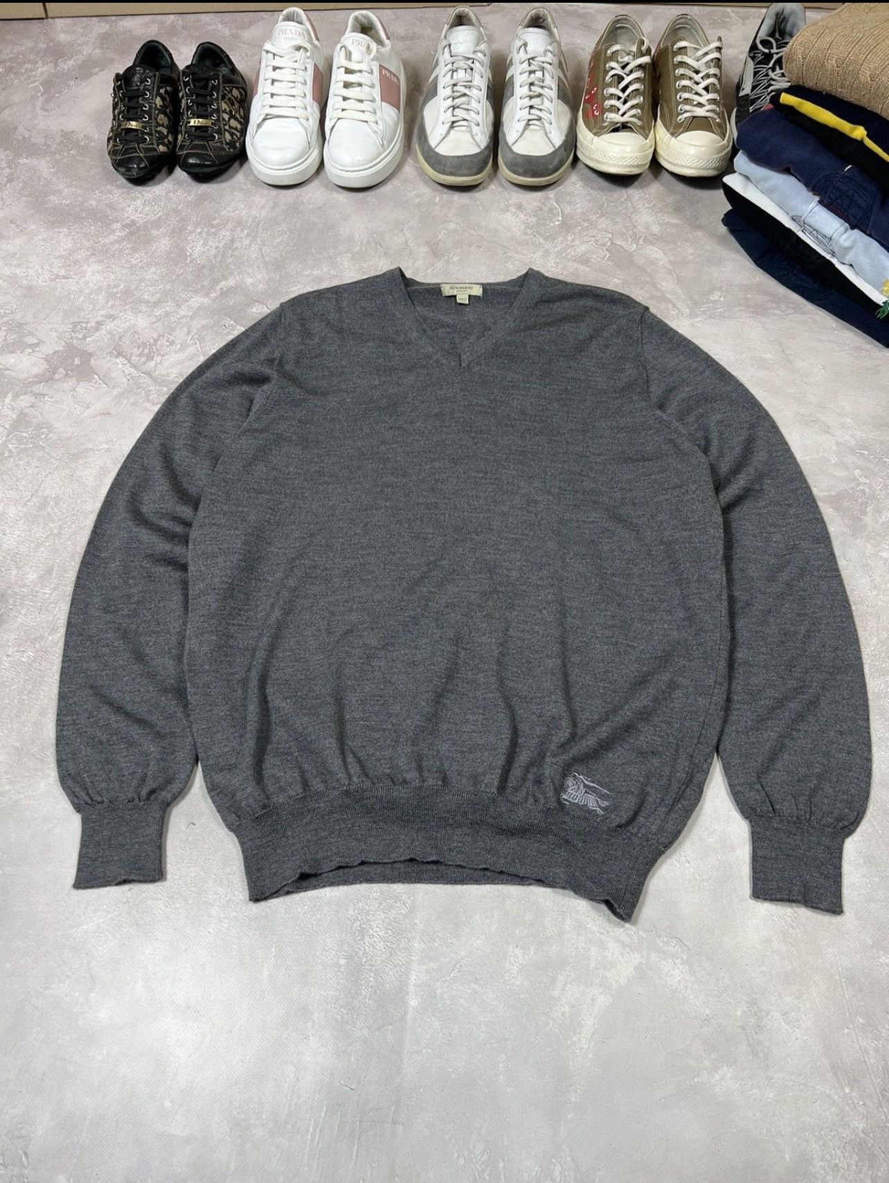 Burberry Vintage Burberry Merino Wool Sweater Size US L / EU 52-54 / 3 - 2 Thumbnail