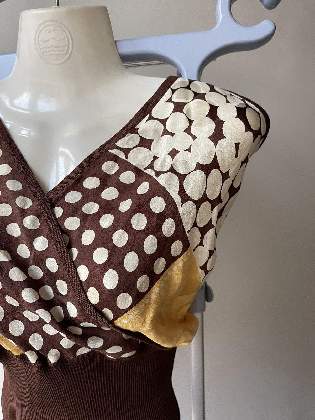 Hermes Hermes Silk Scarf Twillaine Top - Polka Dot Print Size S / US 4 / IT 40 - 5 Thumbnail