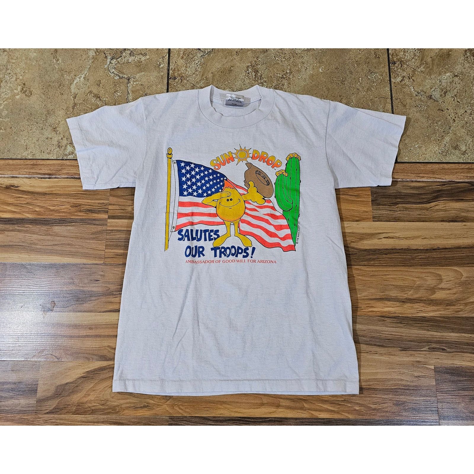 Other 90s Sun drop Support Our Troops WhiteT-Shirt Sz M Size US M / EU 48-50 / 2 - 1 Thumbnail