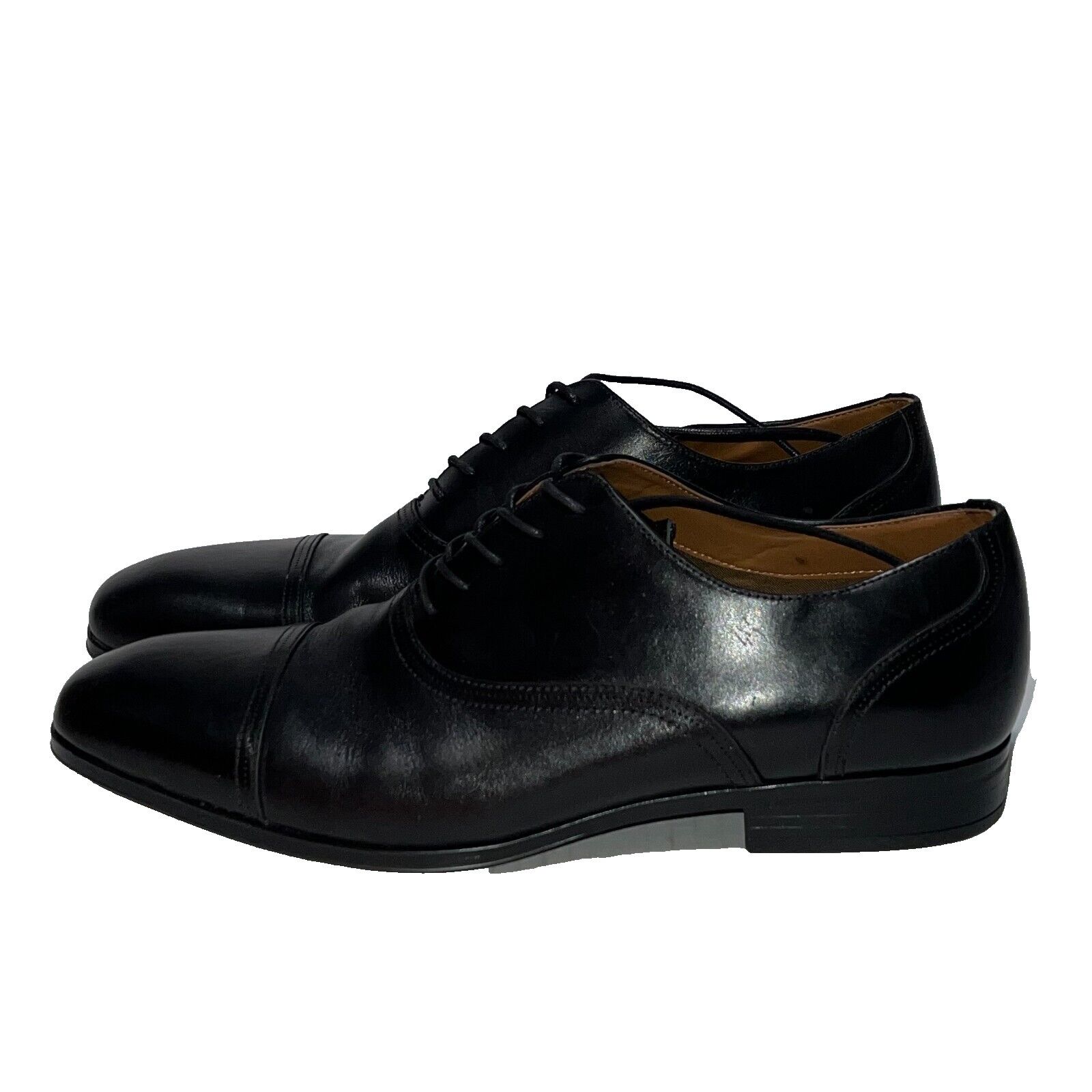 Aldo Aldo Black Leather Cap Toe Lace Dress Oxfords Men's 44 / 11 Size US 11 / EU 44 - 5 Thumbnail