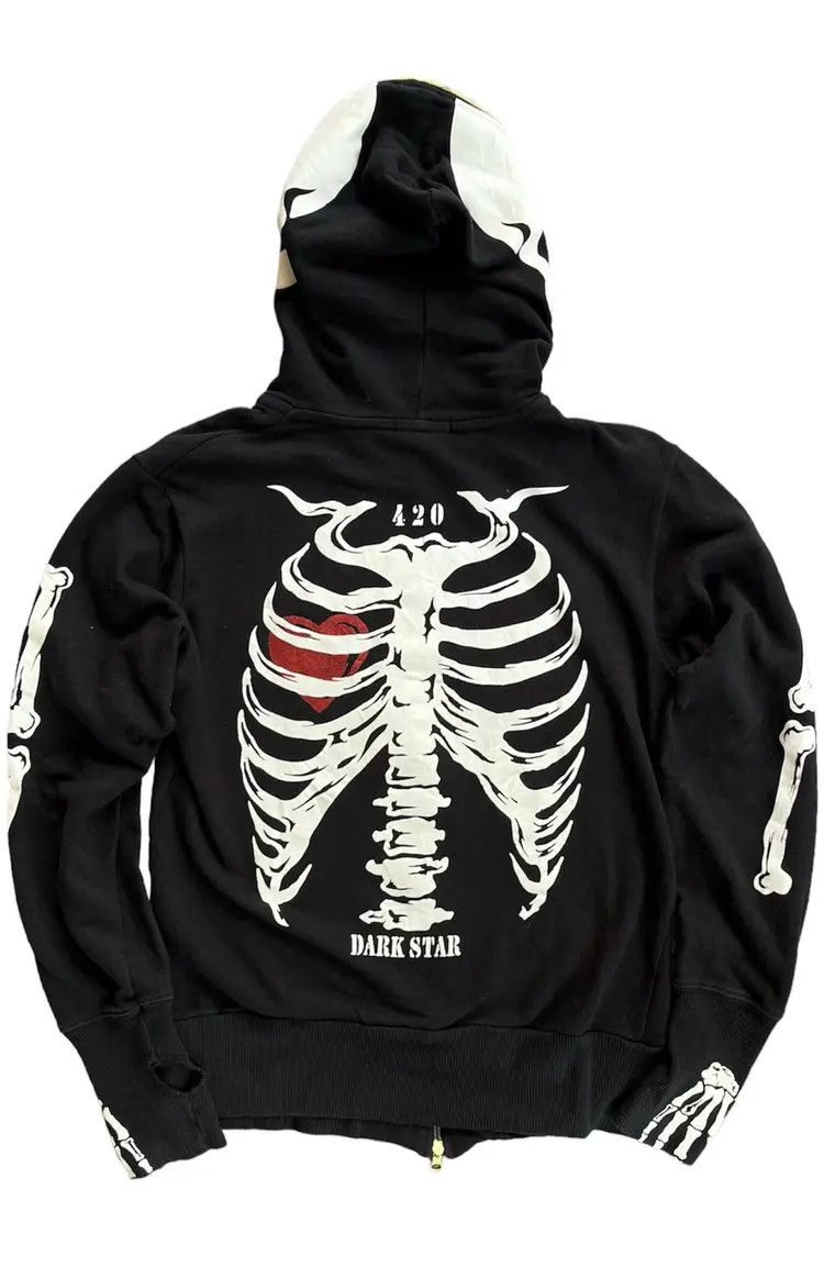 If Six Was Nine Dangerous Warning Skeleton Heart Ifsixwasnine Zip Hoodie Size US L / EU 52-54 / 3 - 7 Thumbnail