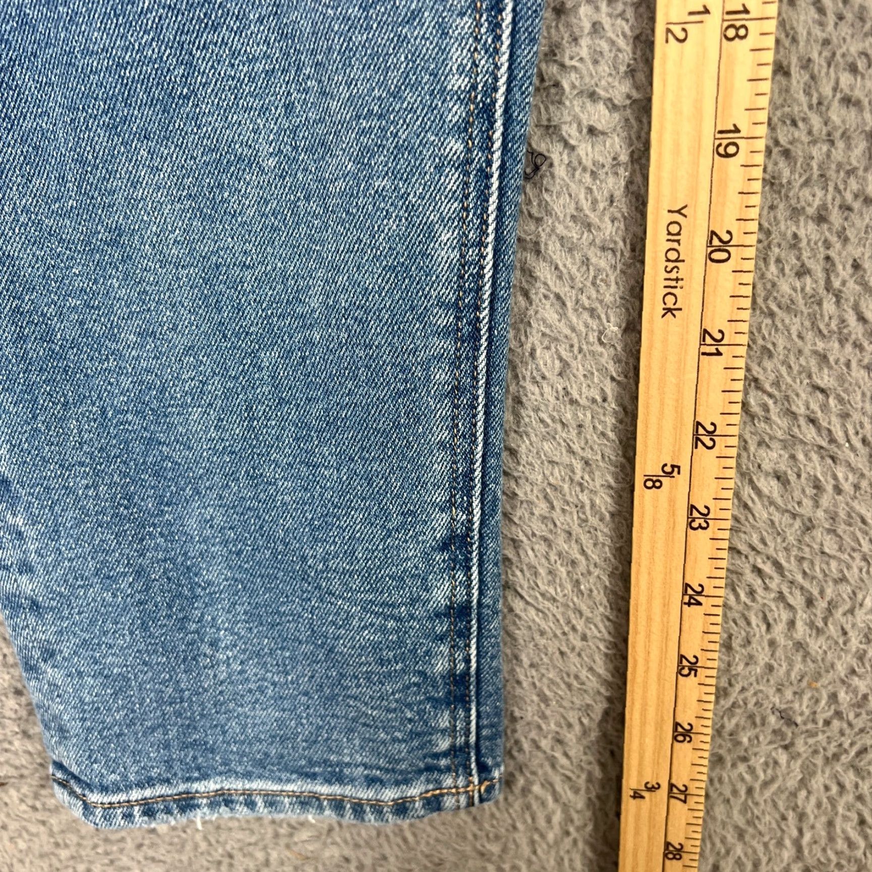 American Eagle Outfitters VINTAGE American Eagle Womens Jeans 4 Blue High Rise Straight Light Wash Denim Casual Pants Size 27" / US 4 / IT 40 - 3 Thumbnail