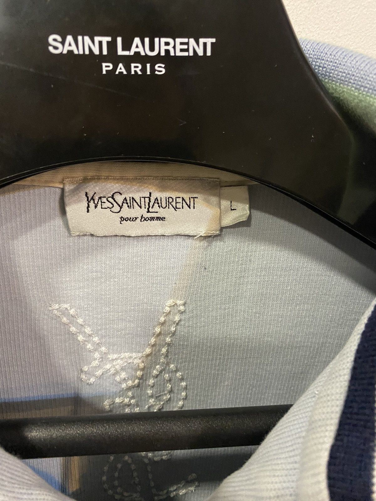 Yves Saint Laurent Blue YSL Sweatshirt Zip YSL Jacket YSL Sweater Size US M / EU 48-50 / 2 - 12 Thumbnail