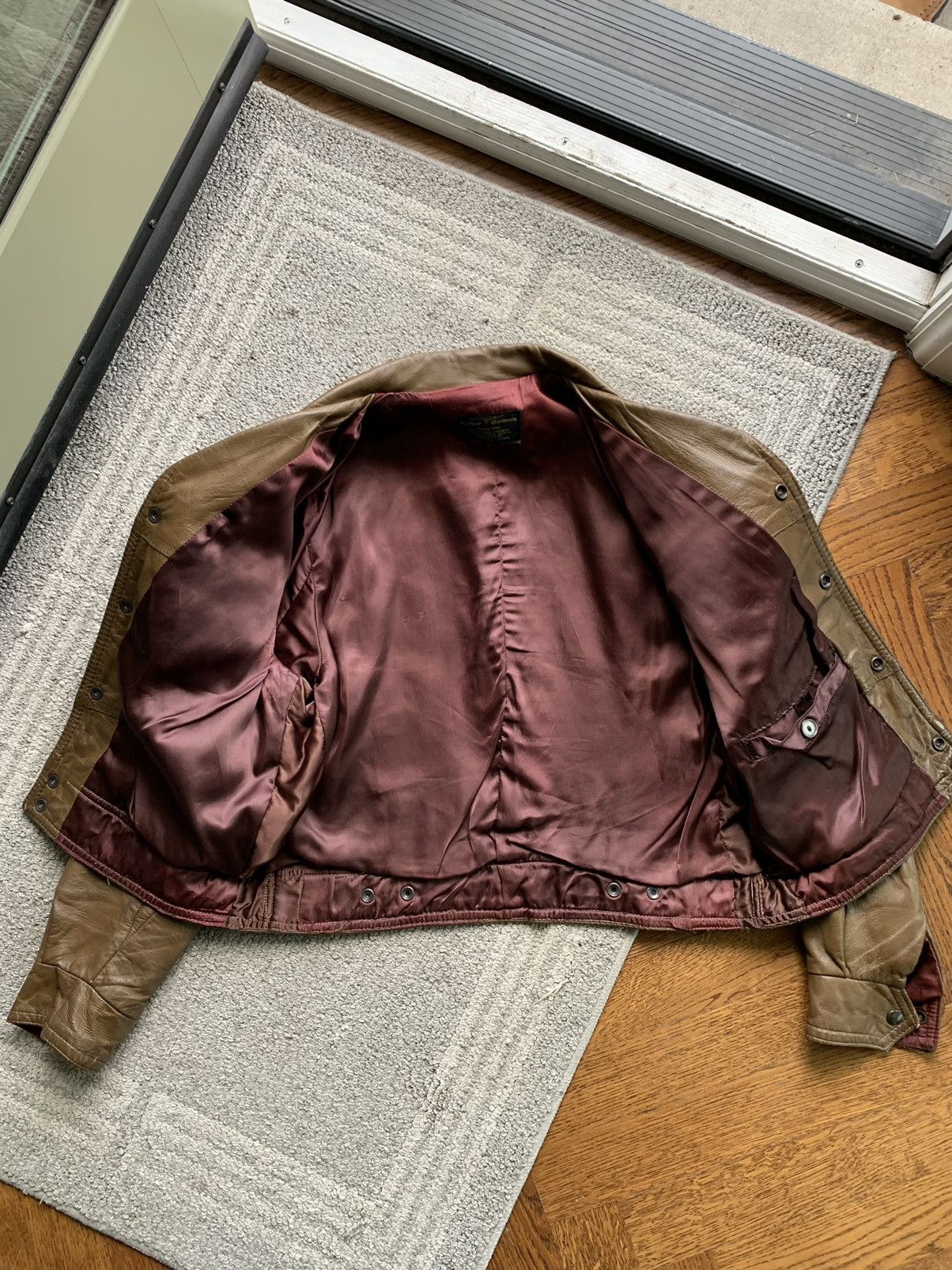 Danier × Vintage 1970s Leather Jacket Pants Vintage Matching Two Piece Set 60 Size M / US 6-8 / IT 42-44 - 8 Thumbnail