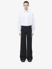Alexander McQueen o1srvl11e0226 Low Rise Tuxedo Trousers In Black Size US 30 / EU 46 - 2 Thumbnail