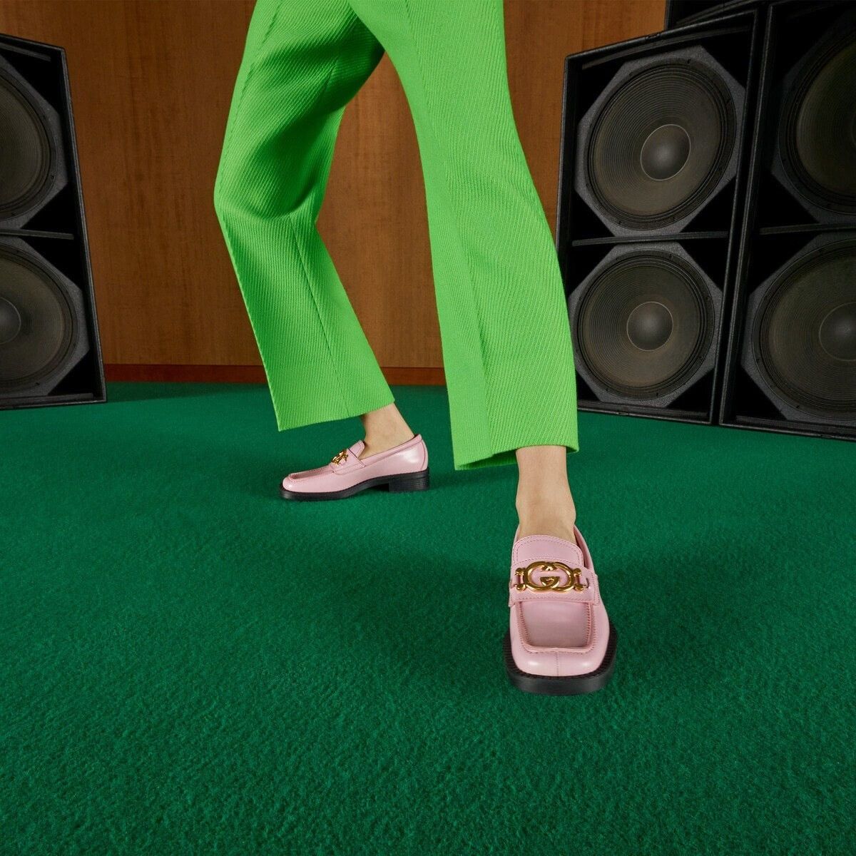 Gucci o1s1wg110225 Interlocking G Loafers in Pink Size US 4.5 / IT 34.5 - 4 Thumbnail