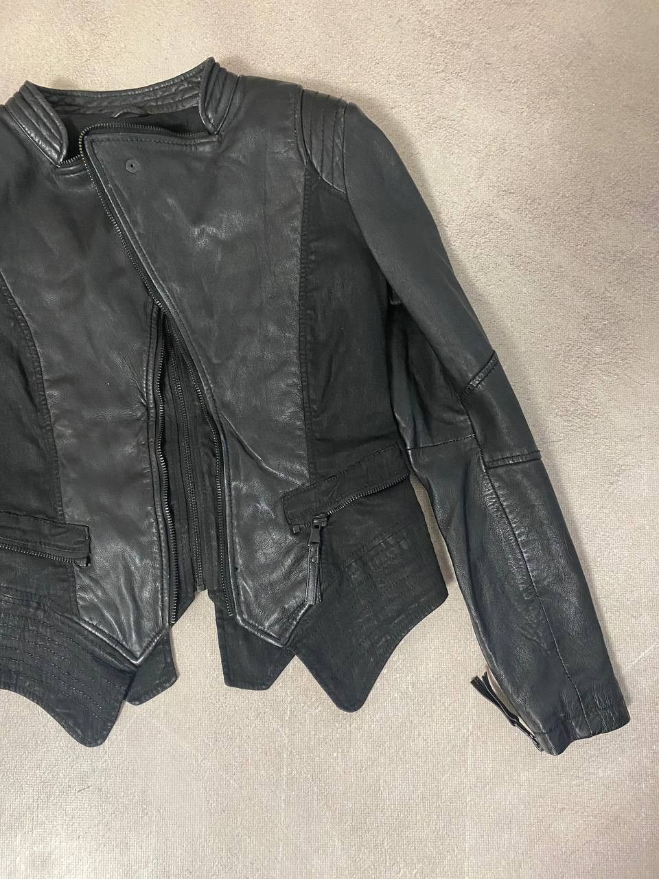 If Six Was Nine Leather Avant Garde Rick Owens style Faded Cropped jacket Size M / US 6-8 / IT 42-44 - 3 Thumbnail