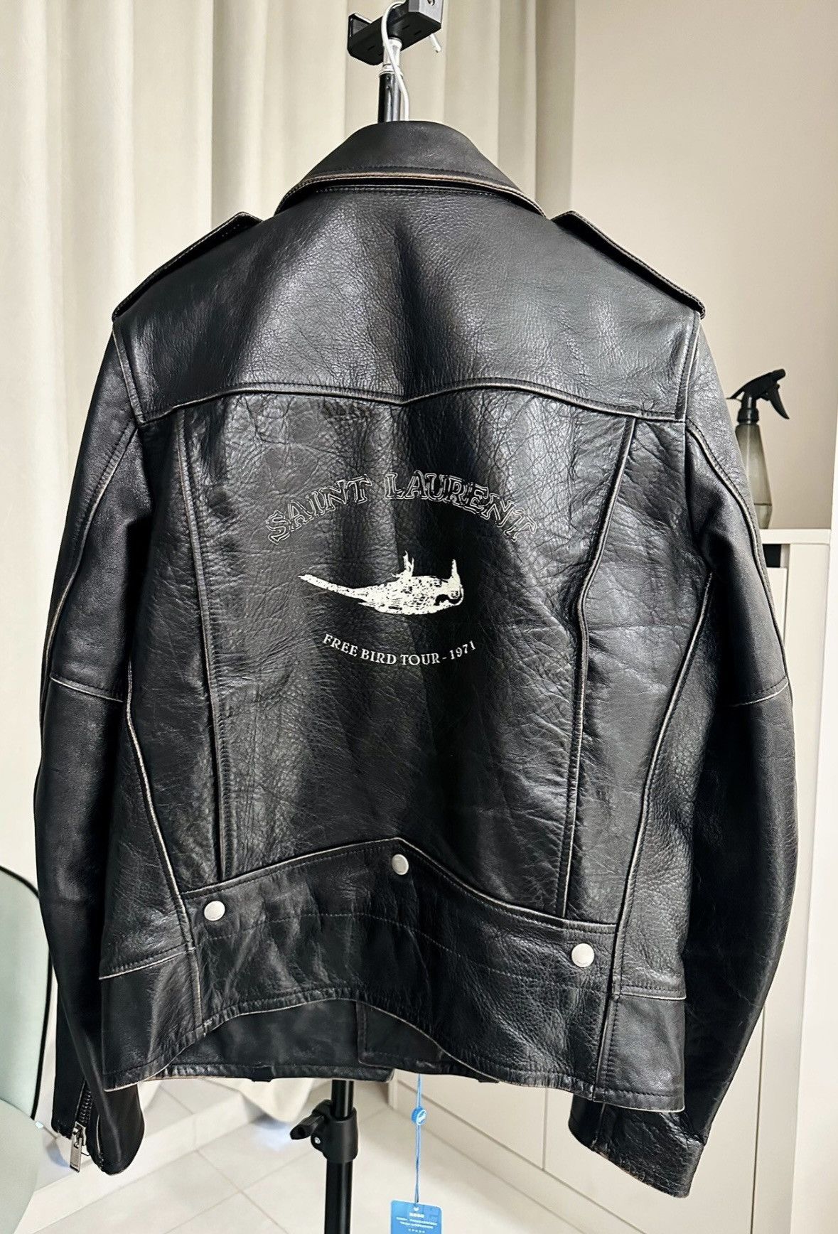 Saint Laurent Paris Saint Laurent 2018FW Bird Back Logo LO1 Leather Jacket Size US M / EU 48-50 / 2 - 1 Thumbnail