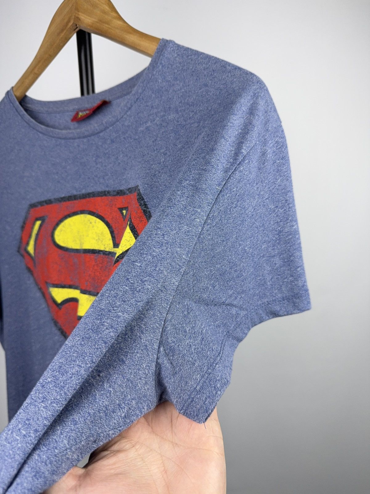 DC Comics 2018 Superman DC Comics Movie Heather Blue Logo Tee T Shirt Size US L / EU 52-54 / 3 - 5 Thumbnail