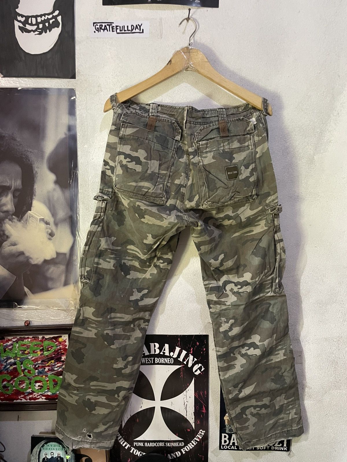 If Six Was Nine Kapital Bs739 Y2K Camo Faded Distressed Gothic Lgb Style Size US 30 / EU 46 - 5 Thumbnail