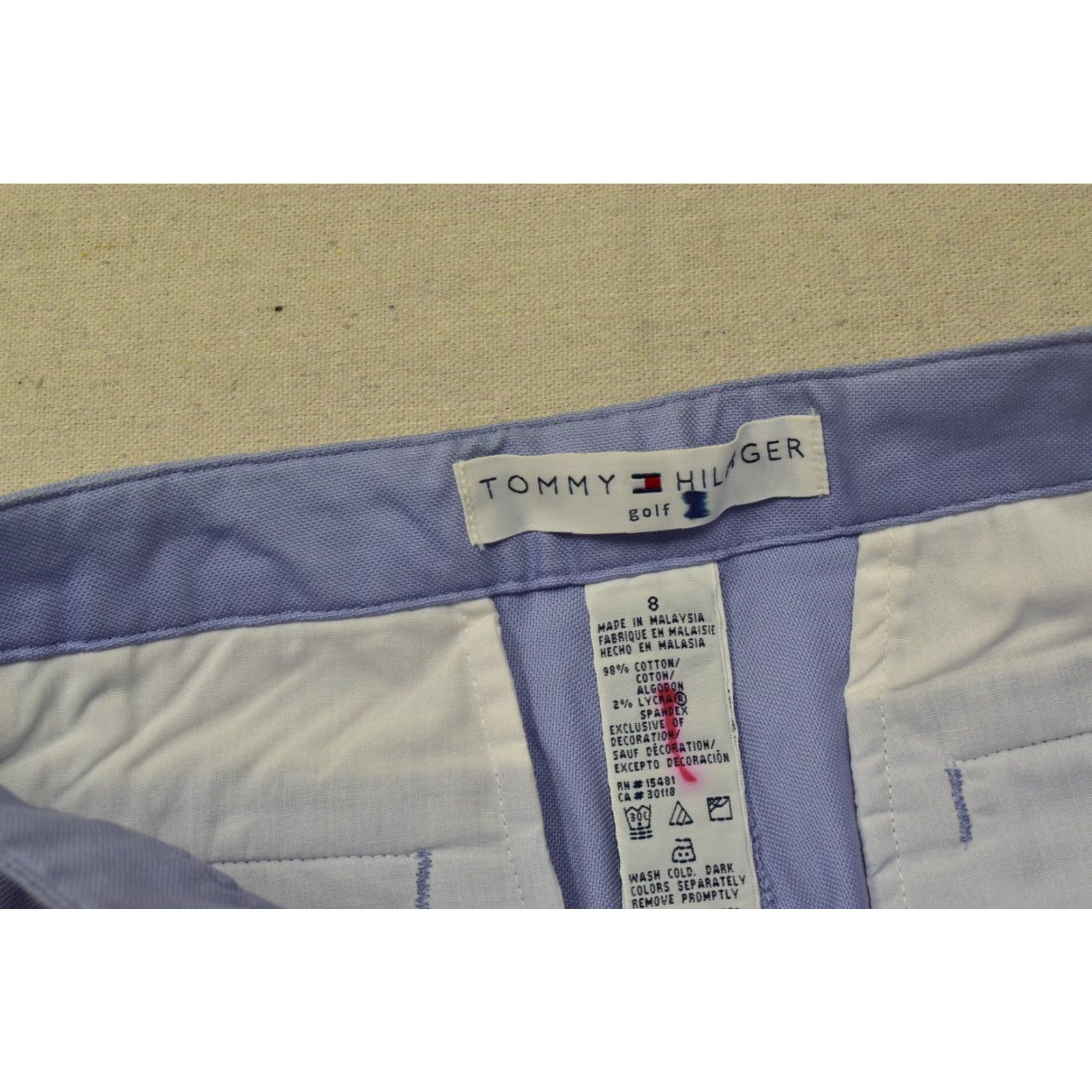 Tommy Hilfiger Tommy Hilfiger Golf Women's Size 8 Blue Chino Shorts Stretch Cotton Bermuda Casual Summer Spring Walking Golf Womens Size 30" / US 8 / IT 44 - 6 Thumbnail