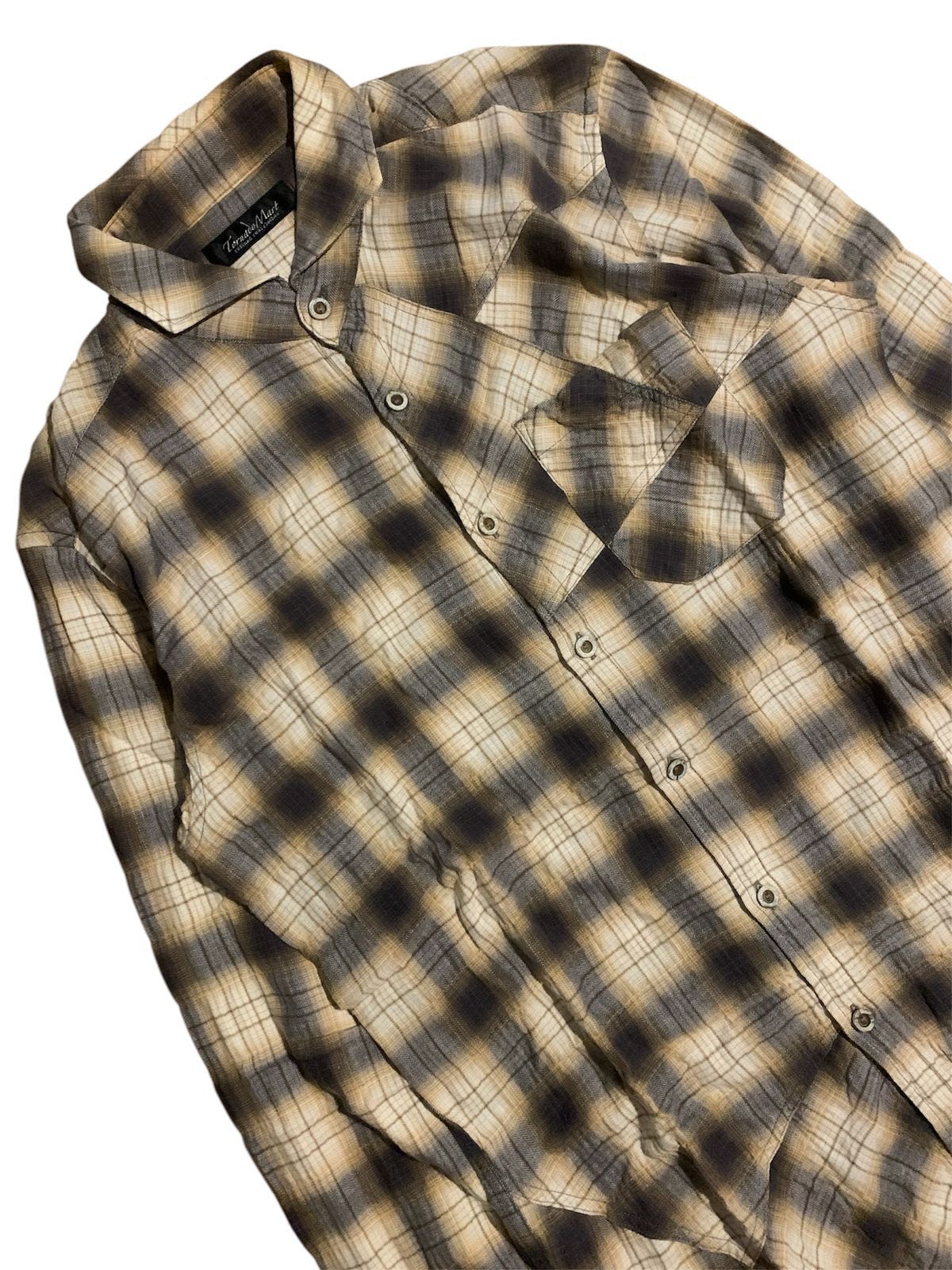 Tornado Mart SOLD • 2000s Tornado Mart asymmetric shirt punk vikeistyel Size US L / EU 52-54 / 3 - 3 Thumbnail