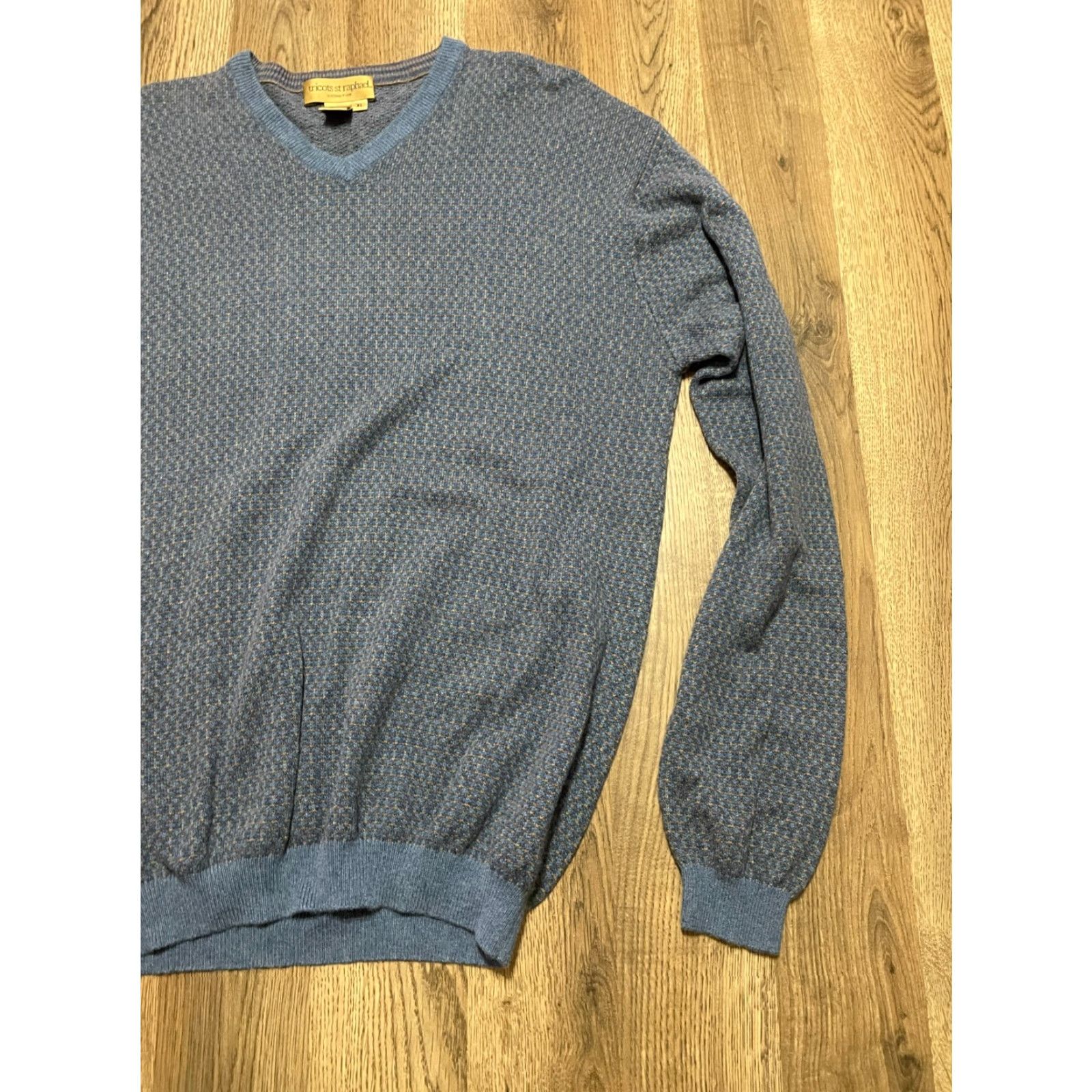 Vintage **Men's Tricots St. Raphael Pullover Shirt, XL, Blue Brown, Long Sleeve** User: Men's Tricots St. Raphael Pullover Shirt, XL, Blue Brown, Long Sleeve Size US XL / EU 56 / 4 - 4 Thumbnail