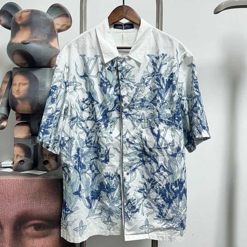 Louis Vuitton Louis Vuitton Full-print seaweed short-sleeved shirt 2504-N Size US L / EU 52-54 / 3 - 1 Thumbnail
