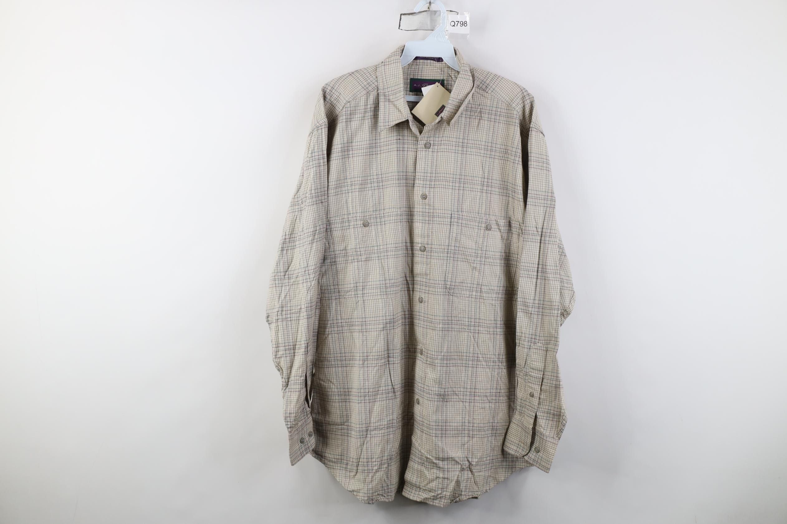 Vintage Deadstock Vintage 90s Streetwear Gabardine Button Shirt Size US L / EU 52-54 / 3 - 1 Thumbnail