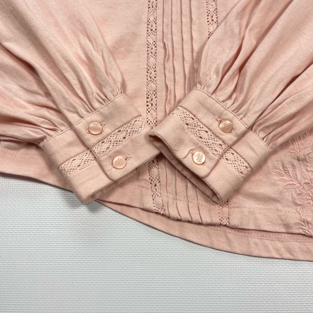 Ralph Lauren Lauren Ralph Lauren Embroidered Blouse Shirt Pink Size S Size S / US 4 / IT 40 - 10 Thumbnail