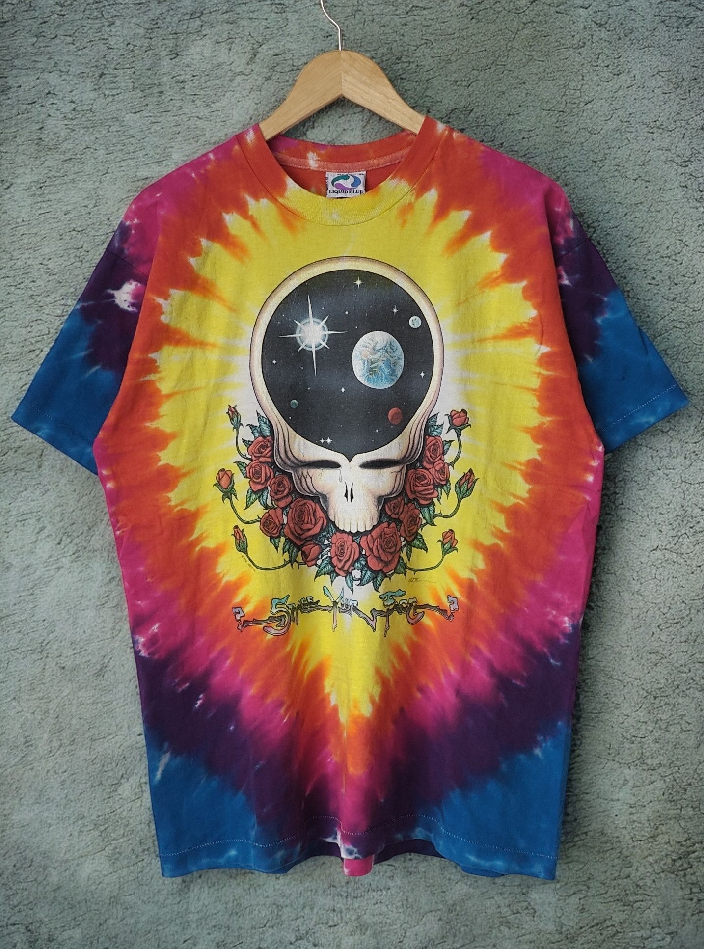 Band Tees Grateful Dead 1992 Space Your Face RARE Vintage 90s Tshirt Size US XL / EU 56 / 4 - 2 Thumbnail