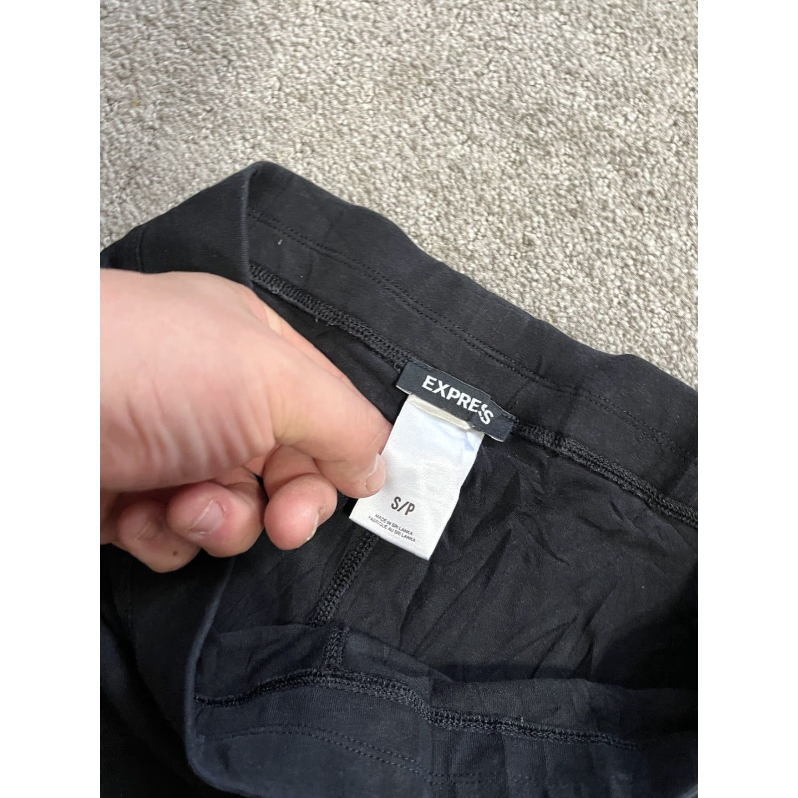 Express Express Women's Leggings Small Black Stretch Ankle Workout Pants Solids Size 28" / US 6 / IT 42 - 5 Thumbnail
