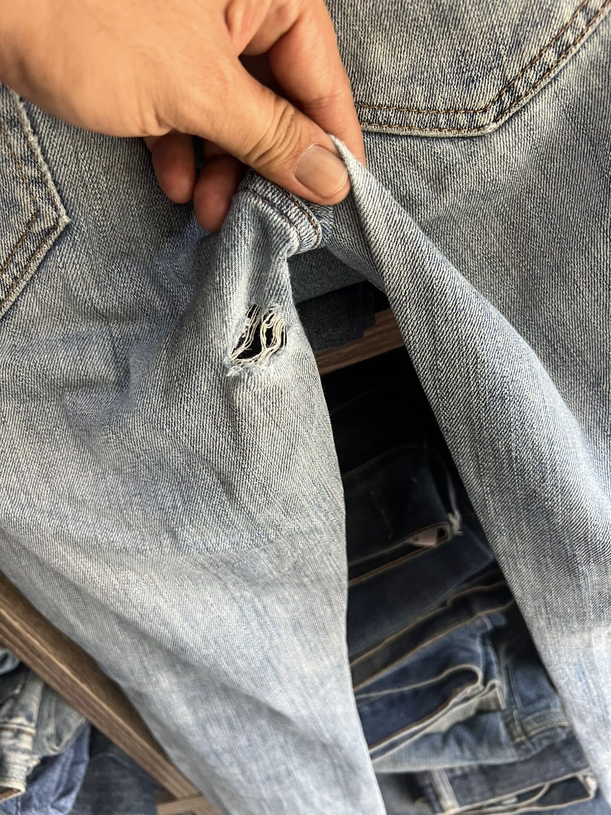 Abercrombie & Fitch 🔥Abercrombie&Fitch Langdon Slim Stretch Distressed Denim Size US 30 / EU 46 - 14 Thumbnail