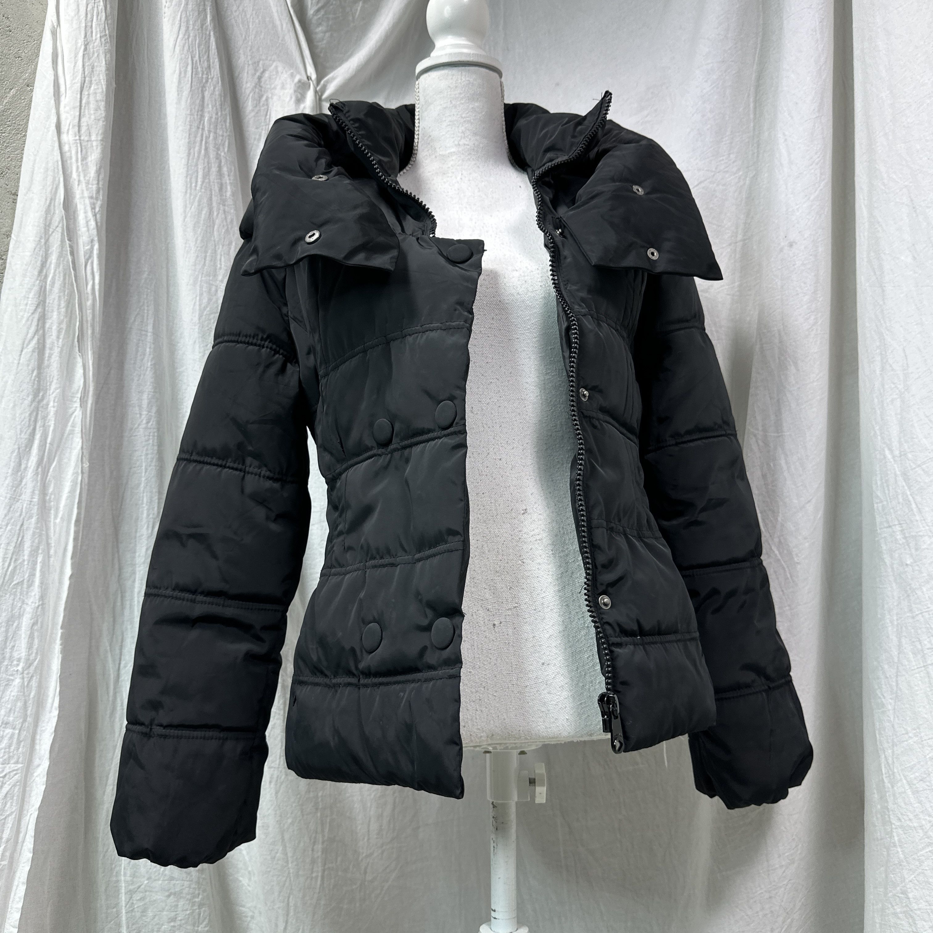 Vintage Vintage Avant Garde Big Collar Puffer Morgan Jacket 00s Size L / US 10 / IT 46 - 6 Thumbnail