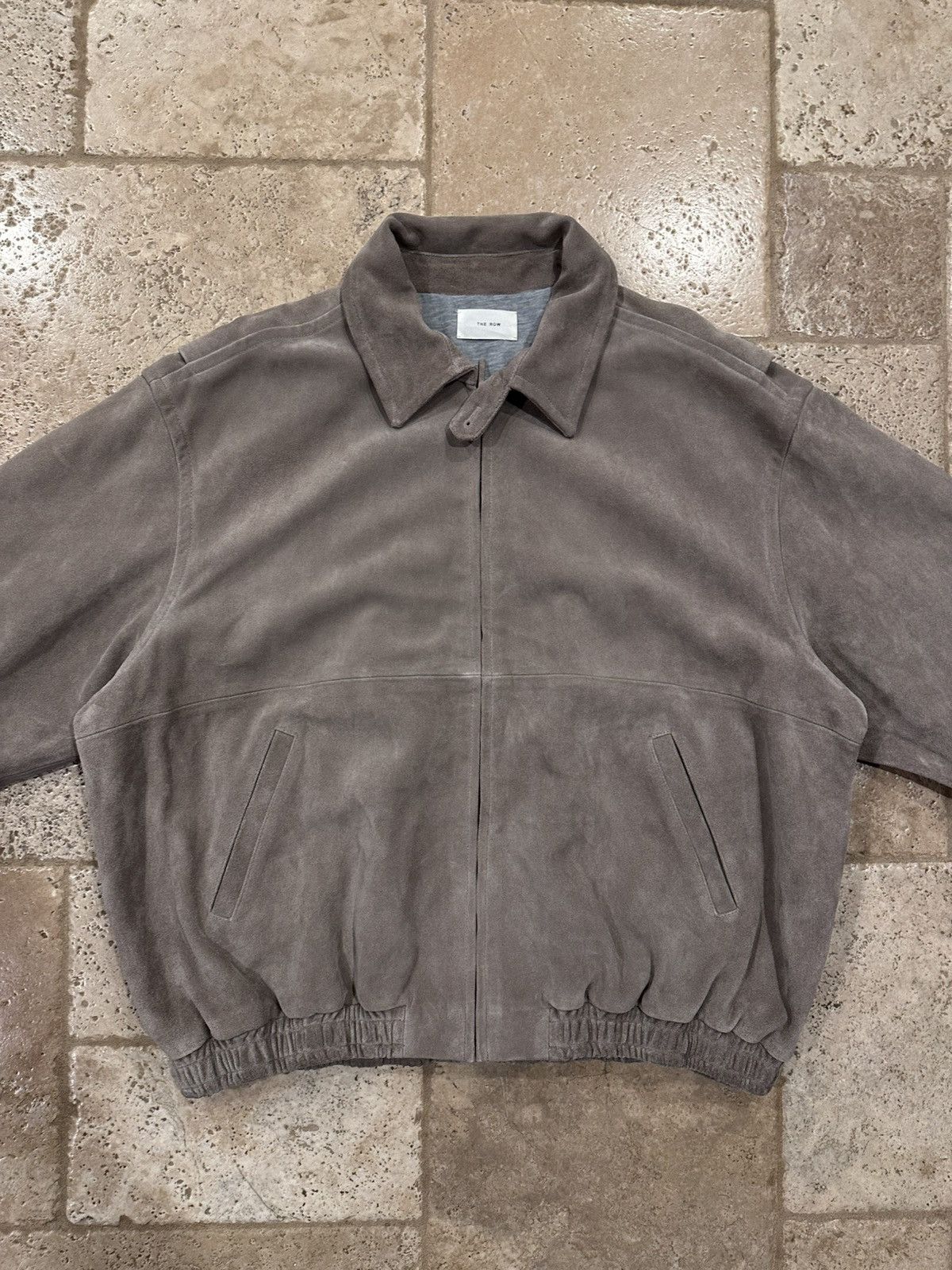 The Row The Row Ronan Suede Calfskin Leather Biege Bomber Jacket Size US M / EU 48-50 / 2 - 5 Thumbnail