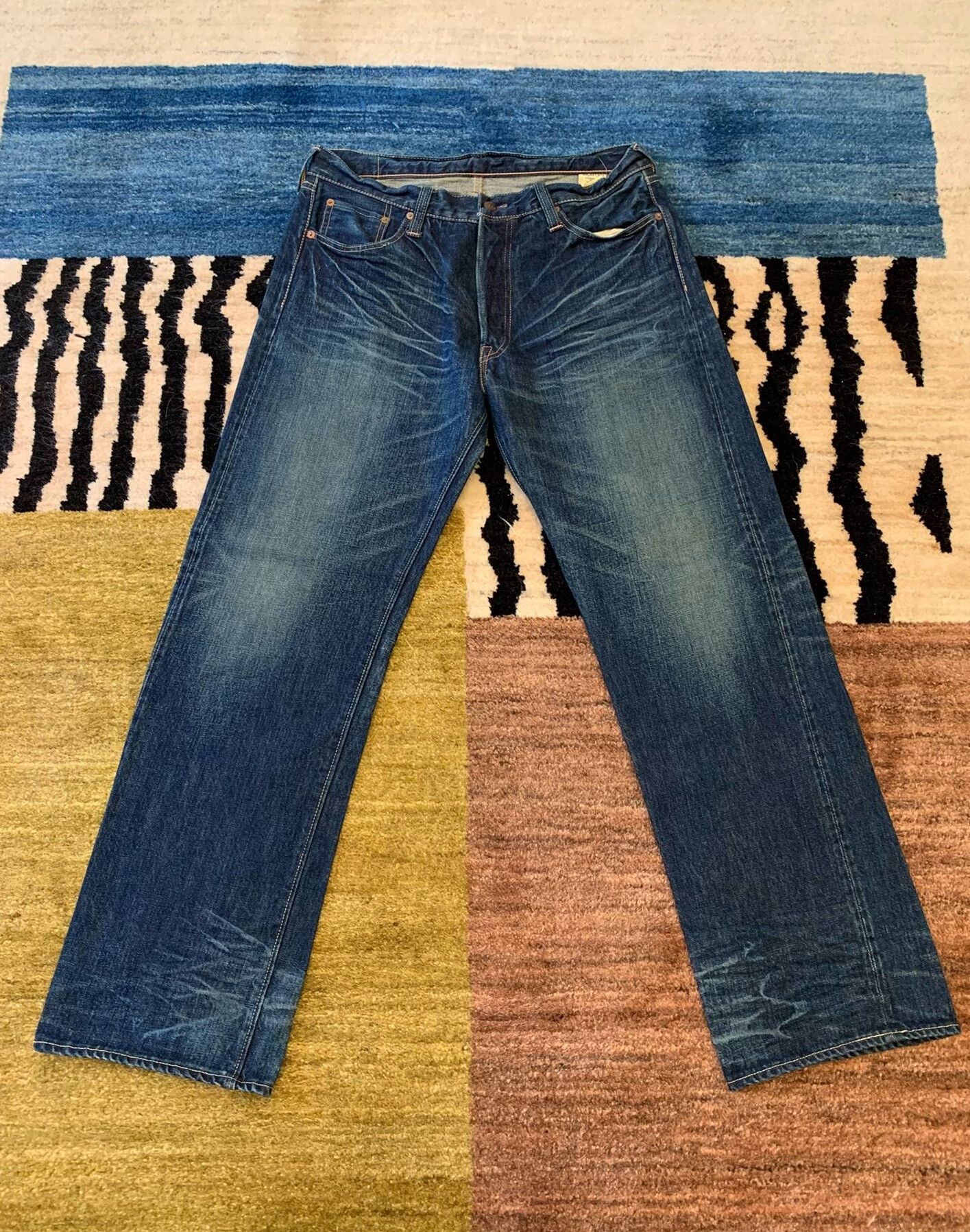 Sugar Cane Sugar Cane 901 Relaxed Straight Jeans Size US 34 / EU 50 - 1 Thumbnail