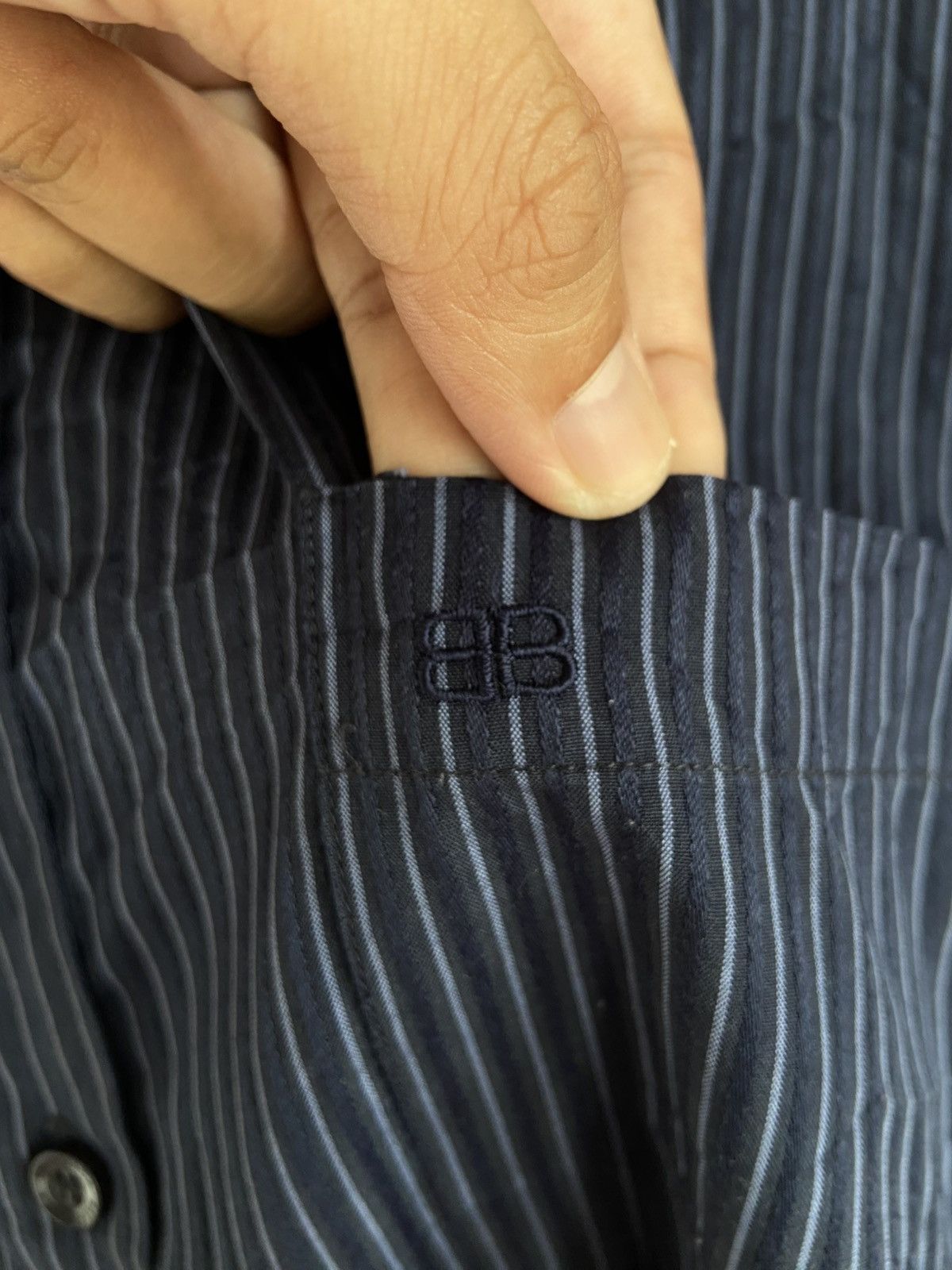 Balenciaga Vintage Balenciaga Button Ups Shirt Striped Size US L / EU 52-54 / 3 - 5 Thumbnail