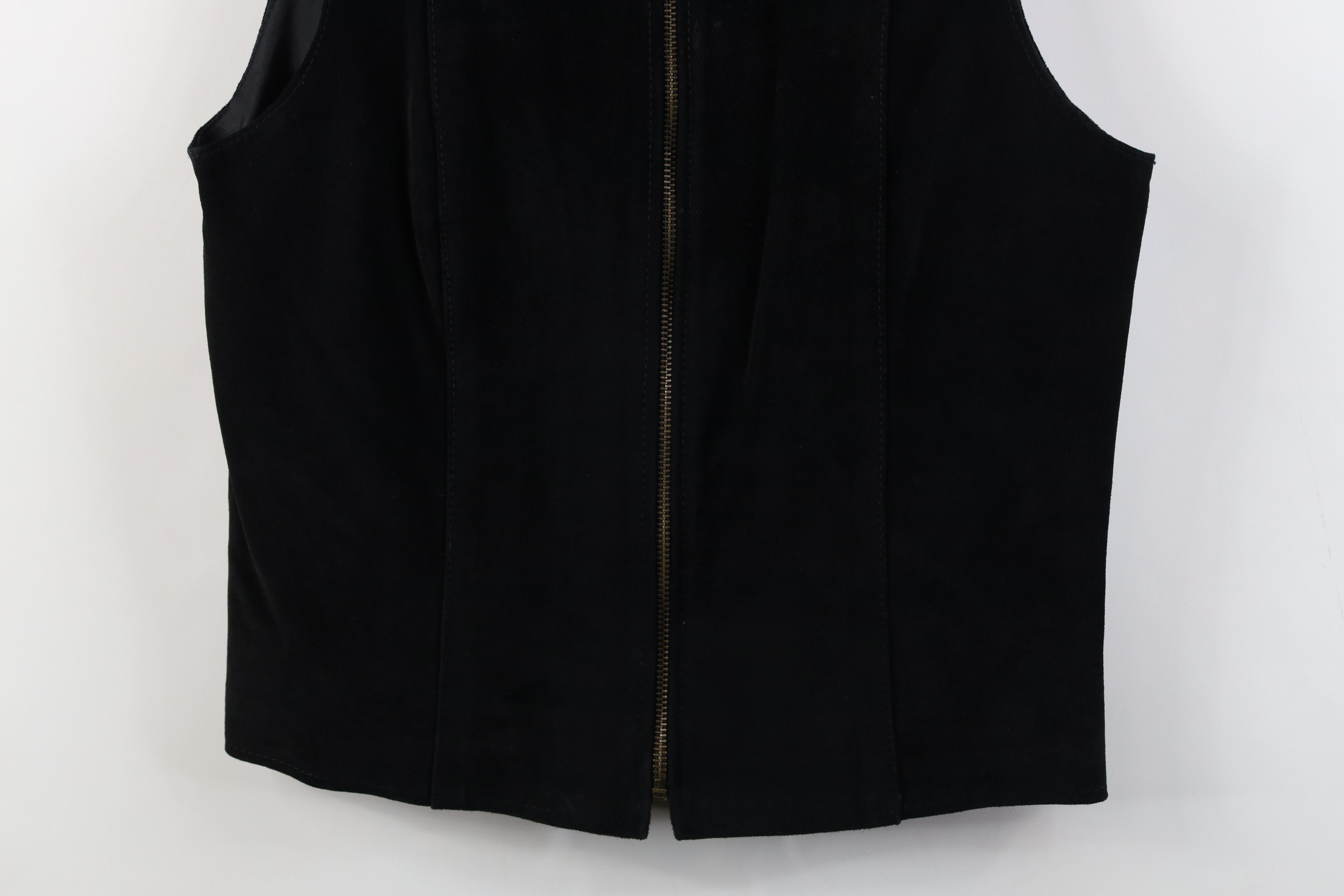 Vintage Vintage 90s Streetwear Leather Full Zip Vest Jacket USA Size S / US 4 / IT 40 - 3 Thumbnail