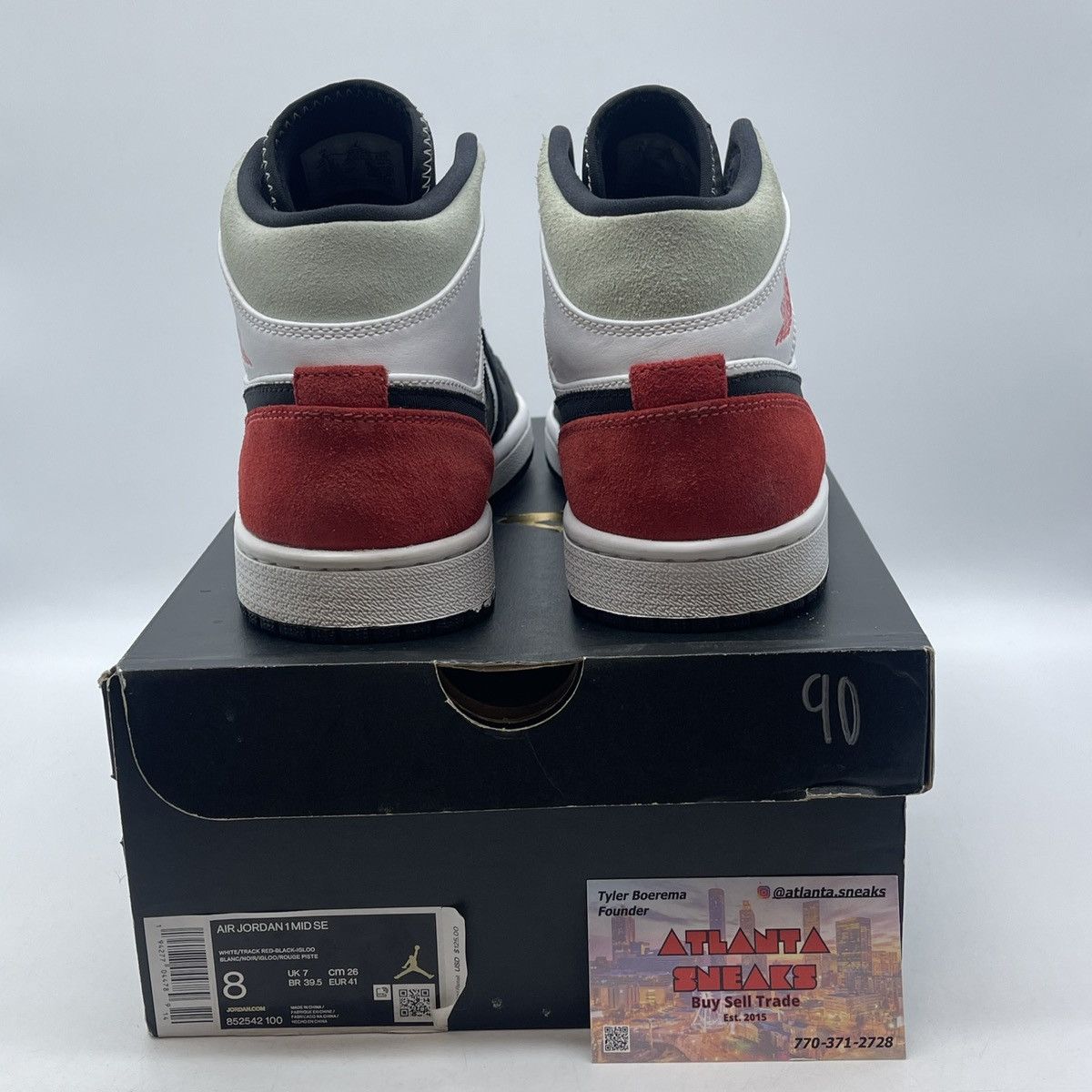 Jordan Brand Air Jordan 1 mid red black toe Size US 8 / EU 41 - 3 Thumbnail