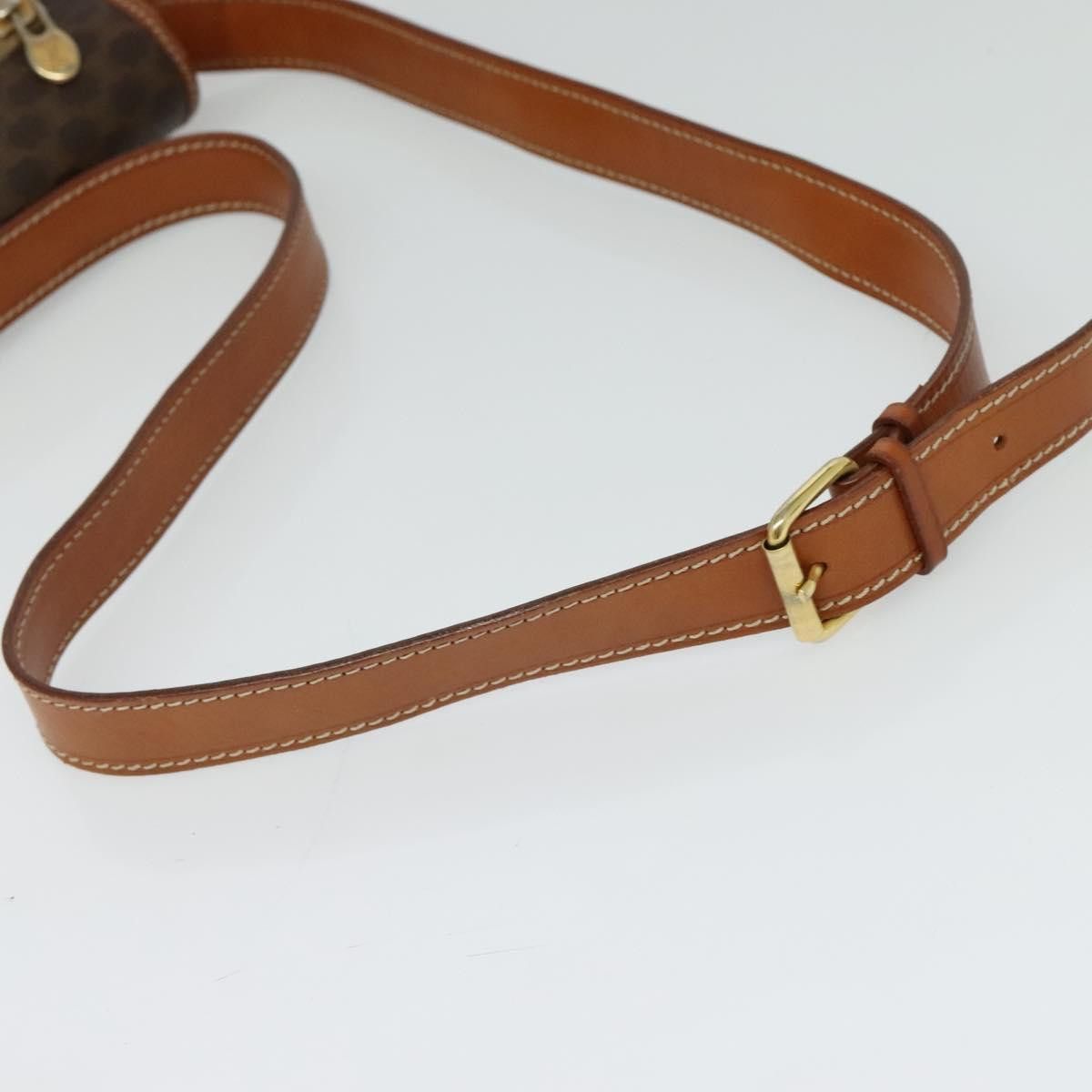 Celine CELINE Macadam Canvas Shoulder Bag Pvc Leather Brown Gold Size ONE SIZE - 7 Thumbnail